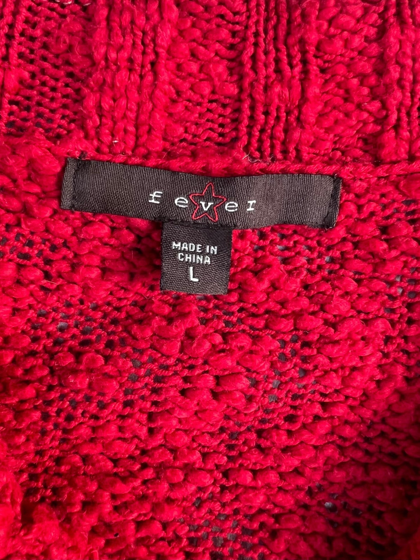 2000s Vintage Fever Red Long Sweater Cardigan - L - L | Martin City Vintage