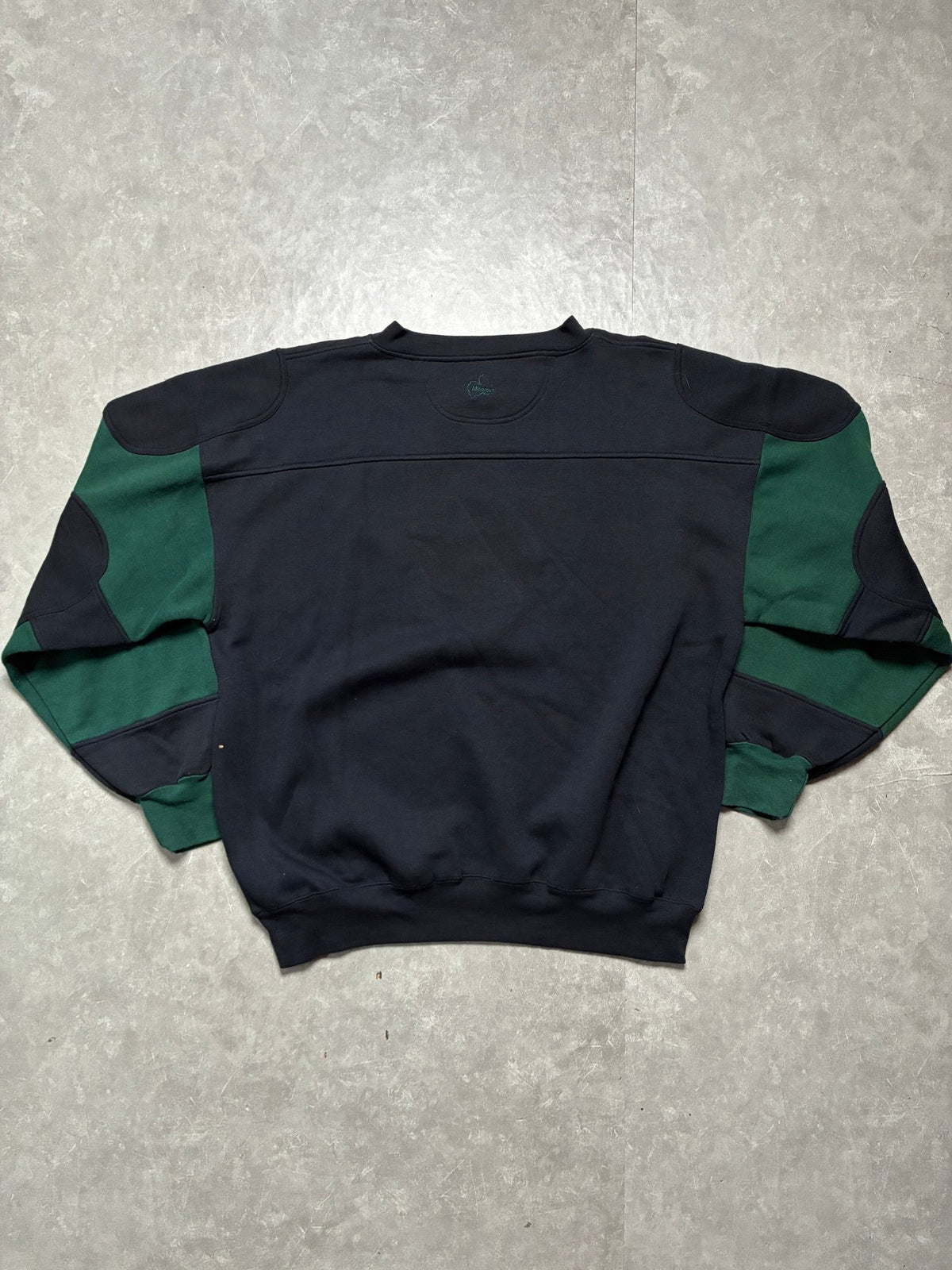 90s Vintage Michigan State Spartans Stripe Sleeve Black Crewneck -XXL - XXL | Martin City Vintage