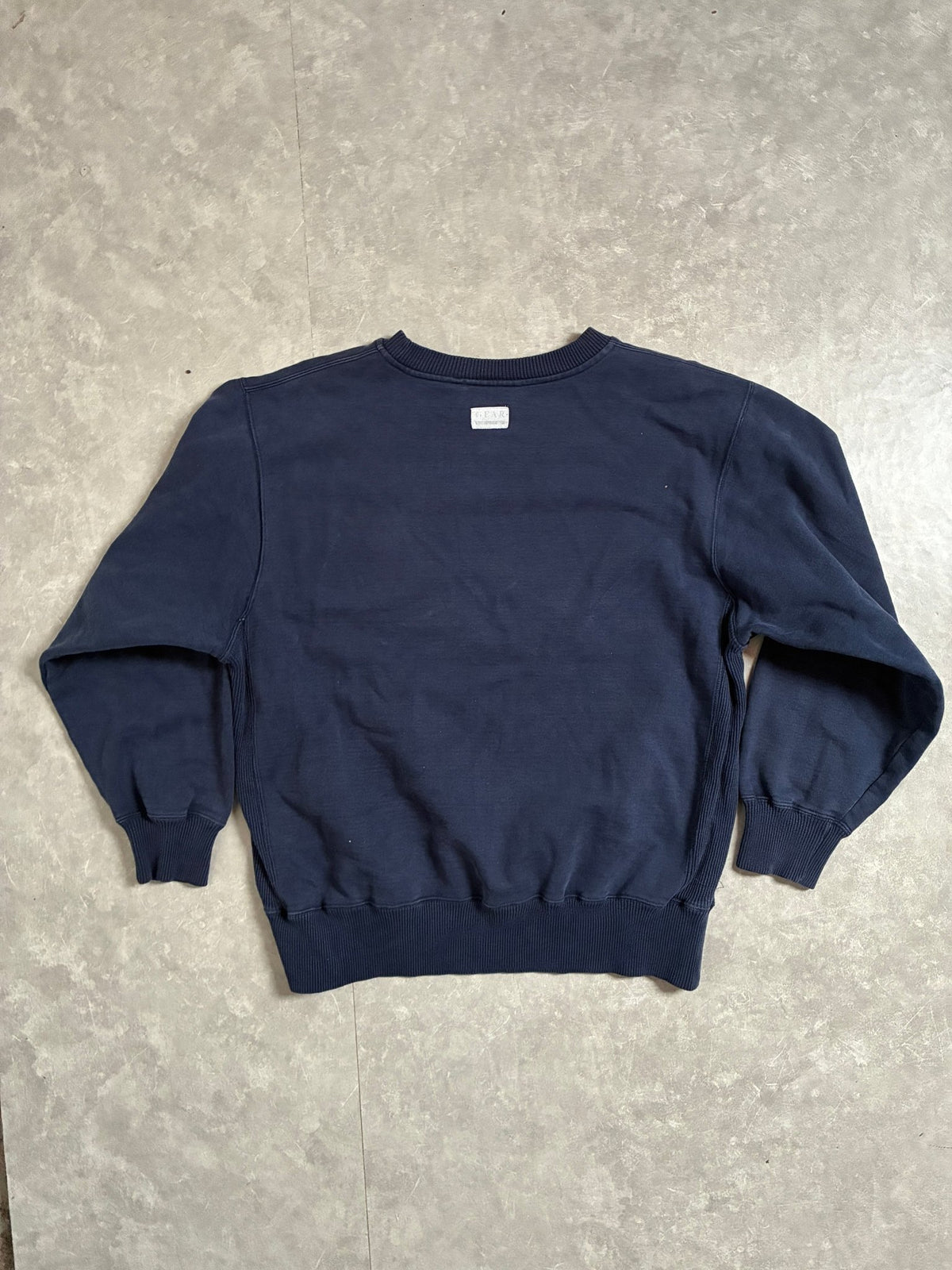 90s Vintage Kansas Jayhawks Distressed Navy Crewneck -L - L | Martin City Vintage