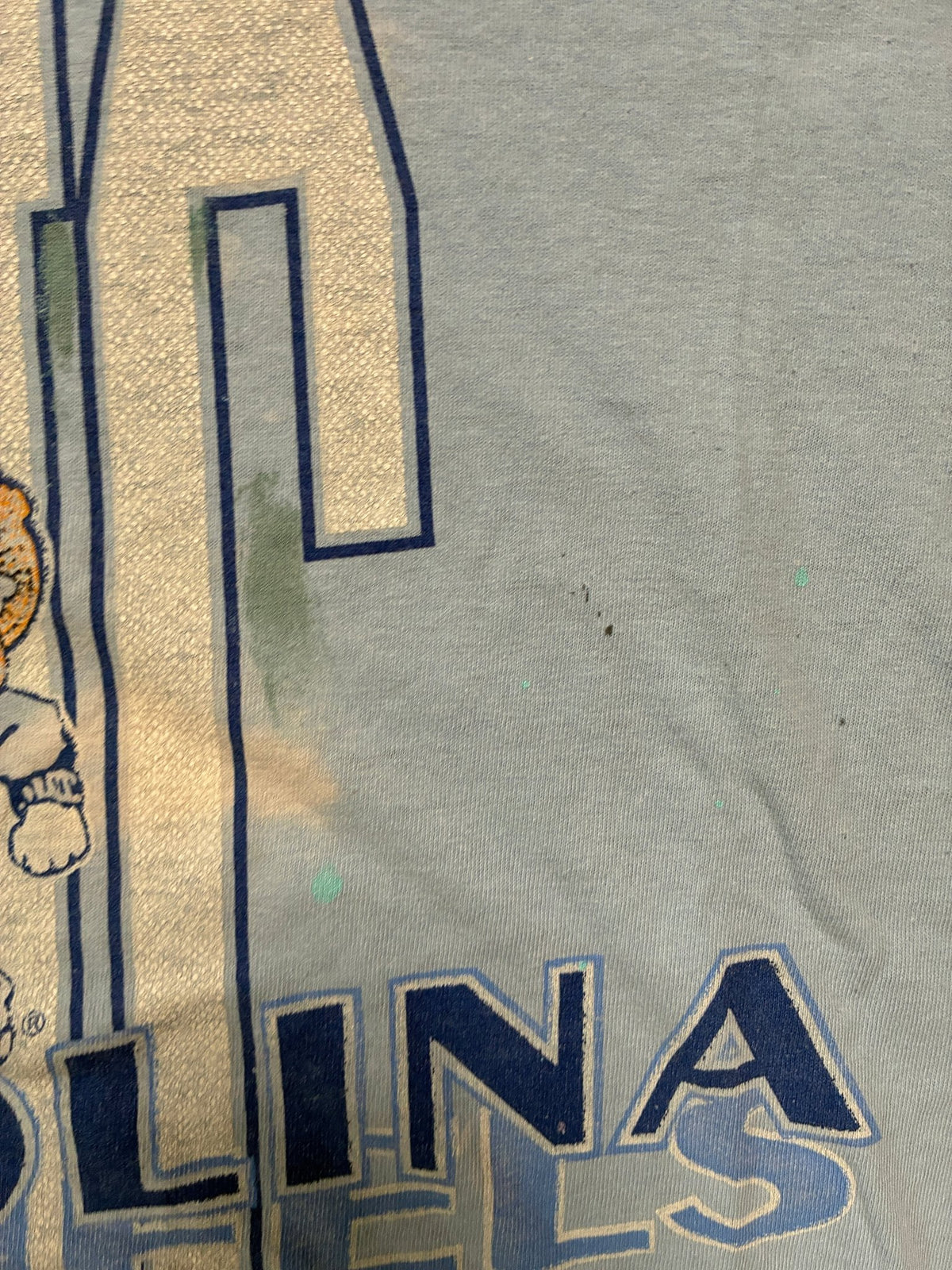 90s Vintage North Carolina Tarheels Distressed Light Blue T-Shirt -XL - XL | Martin City Vintage