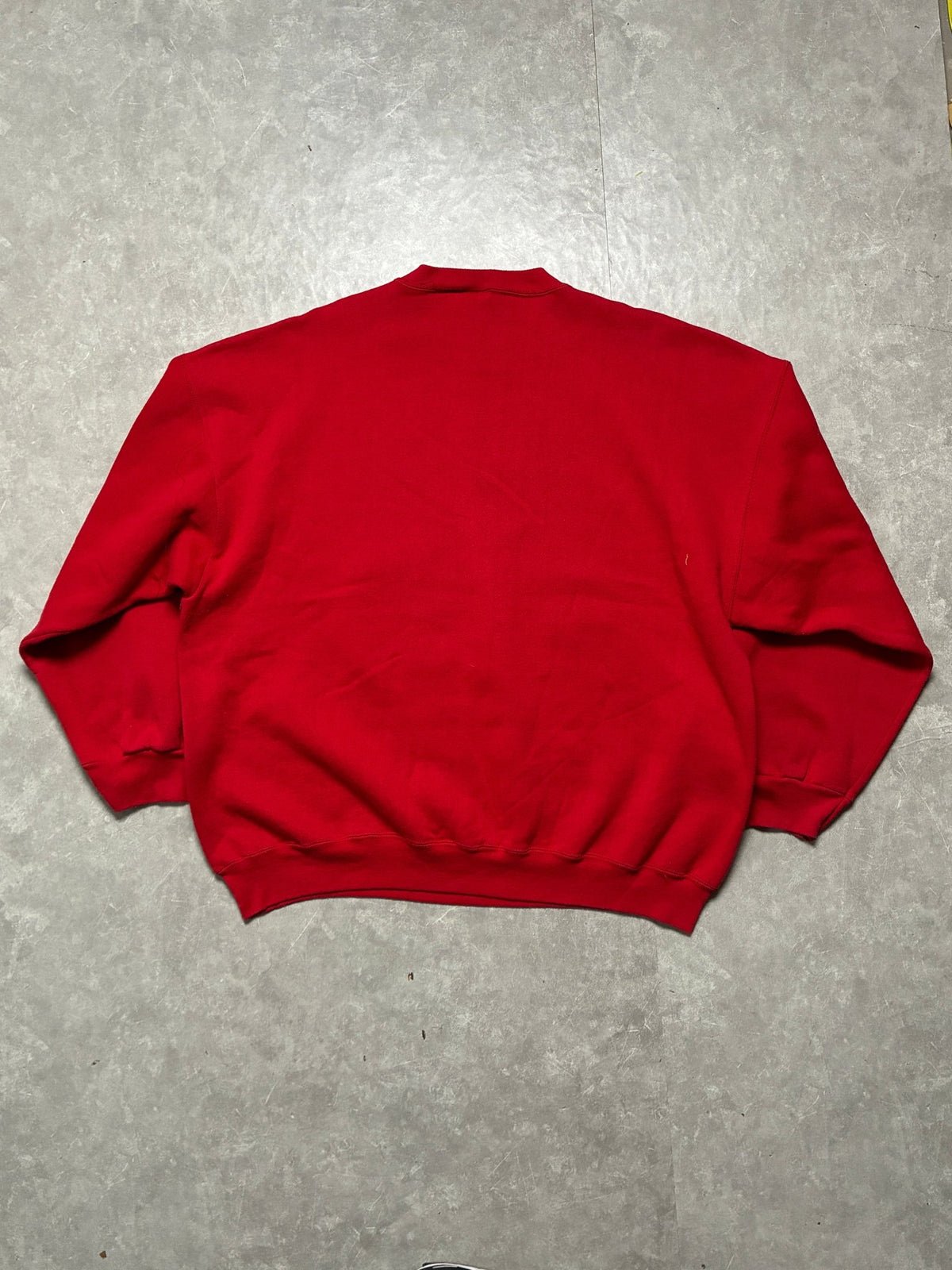 90s Vintage Nebraska Cornhuskers Graffiti Print Red Crewneck -XXXL - XXXL | Martin City Vintage