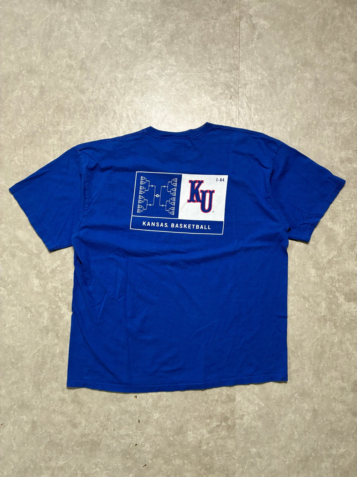 90s Vintage Kansas Jayhawks Nike March Madness Infection Blue T-Shirt -XL - XL | Martin City Vintage