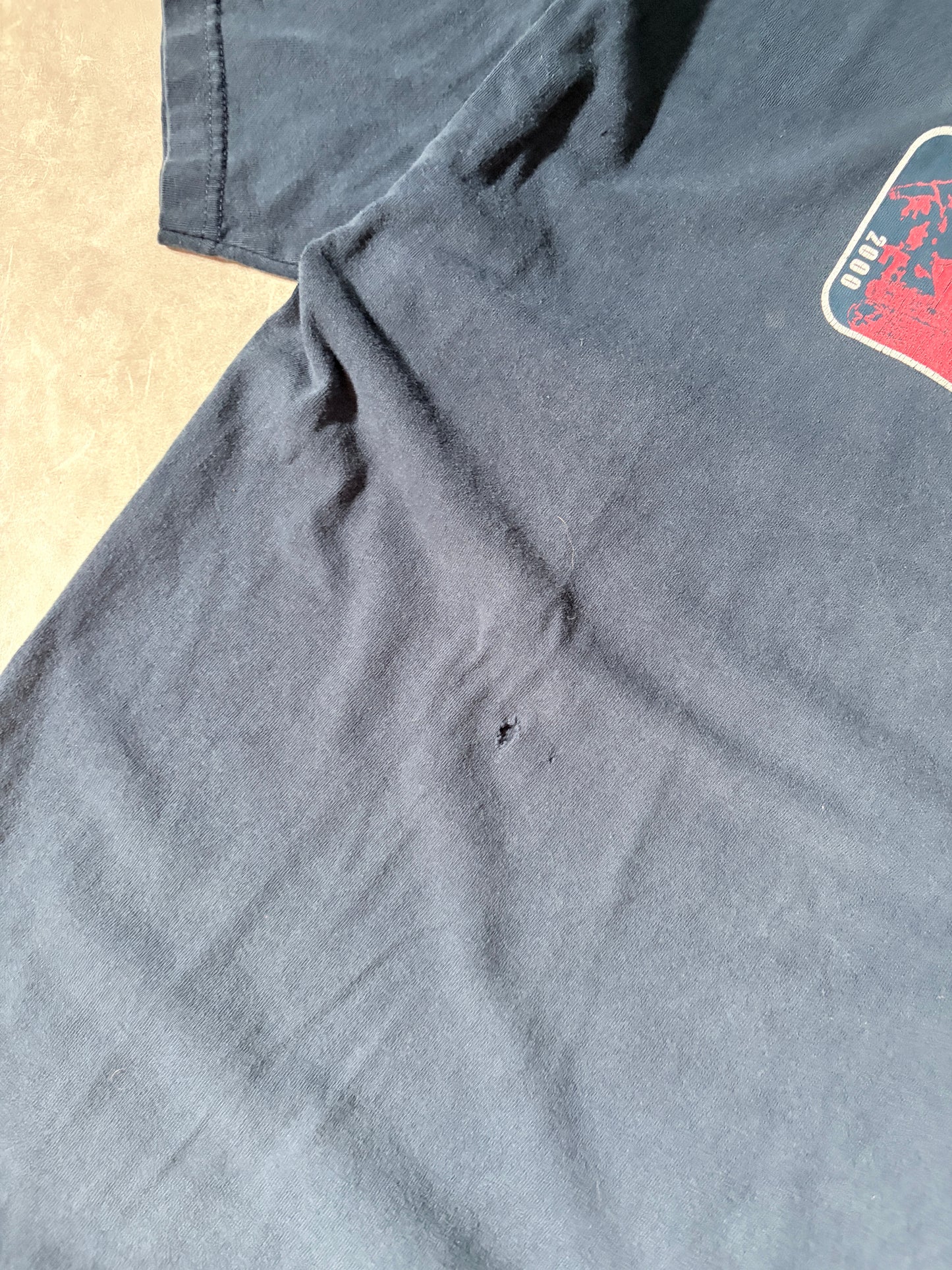 2000 Vintage USA Soccer Olympics Box Logo Navy t Shirt -XL