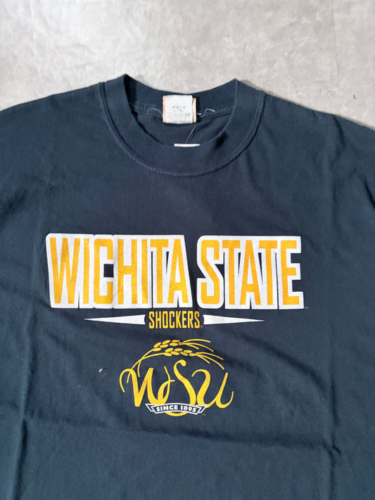 2000s Vintage Wichita State Shockers Black T-Shirt -XL