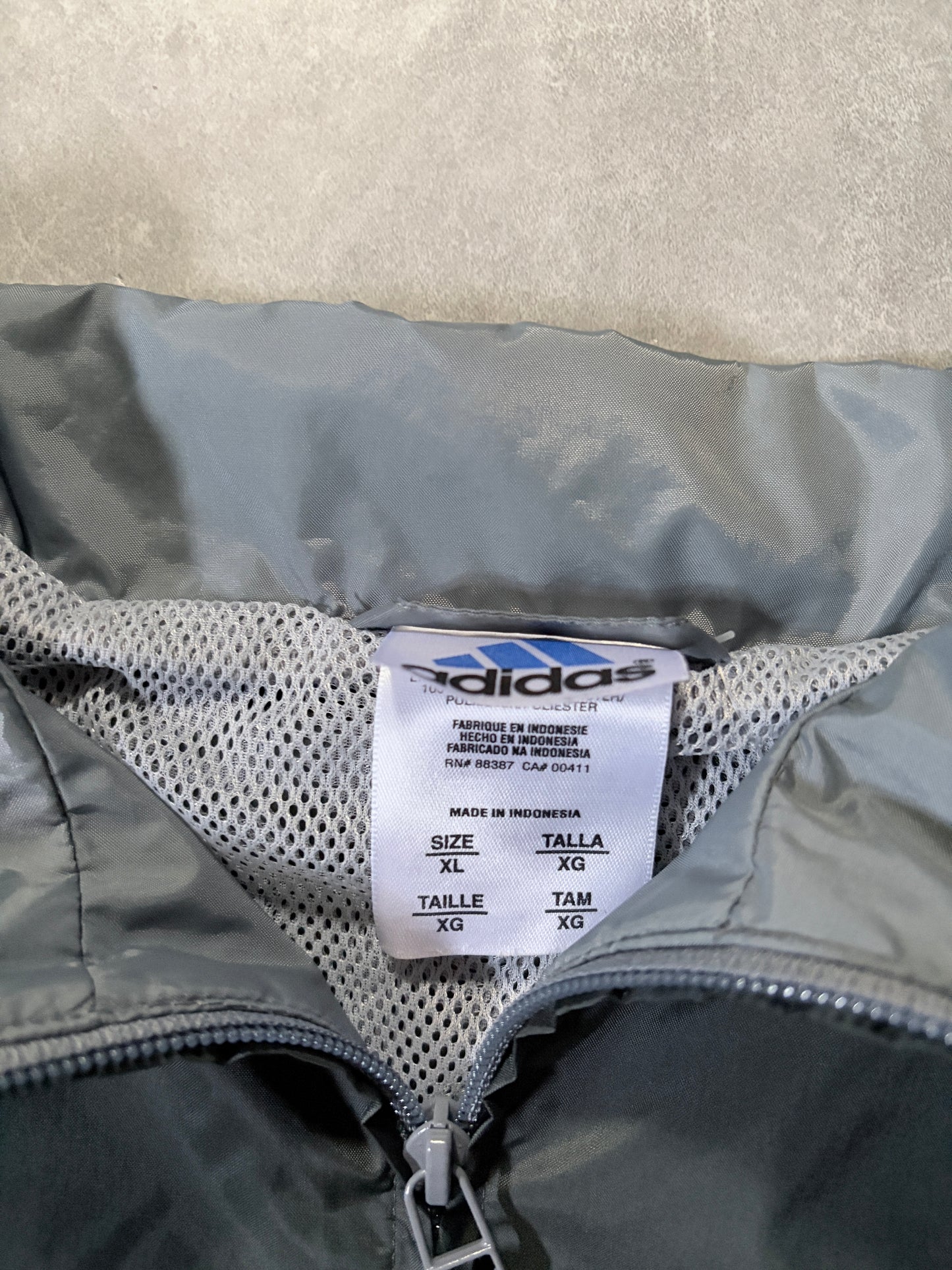 90s Vintage Adidas Grey Zip Up Jacket -XL