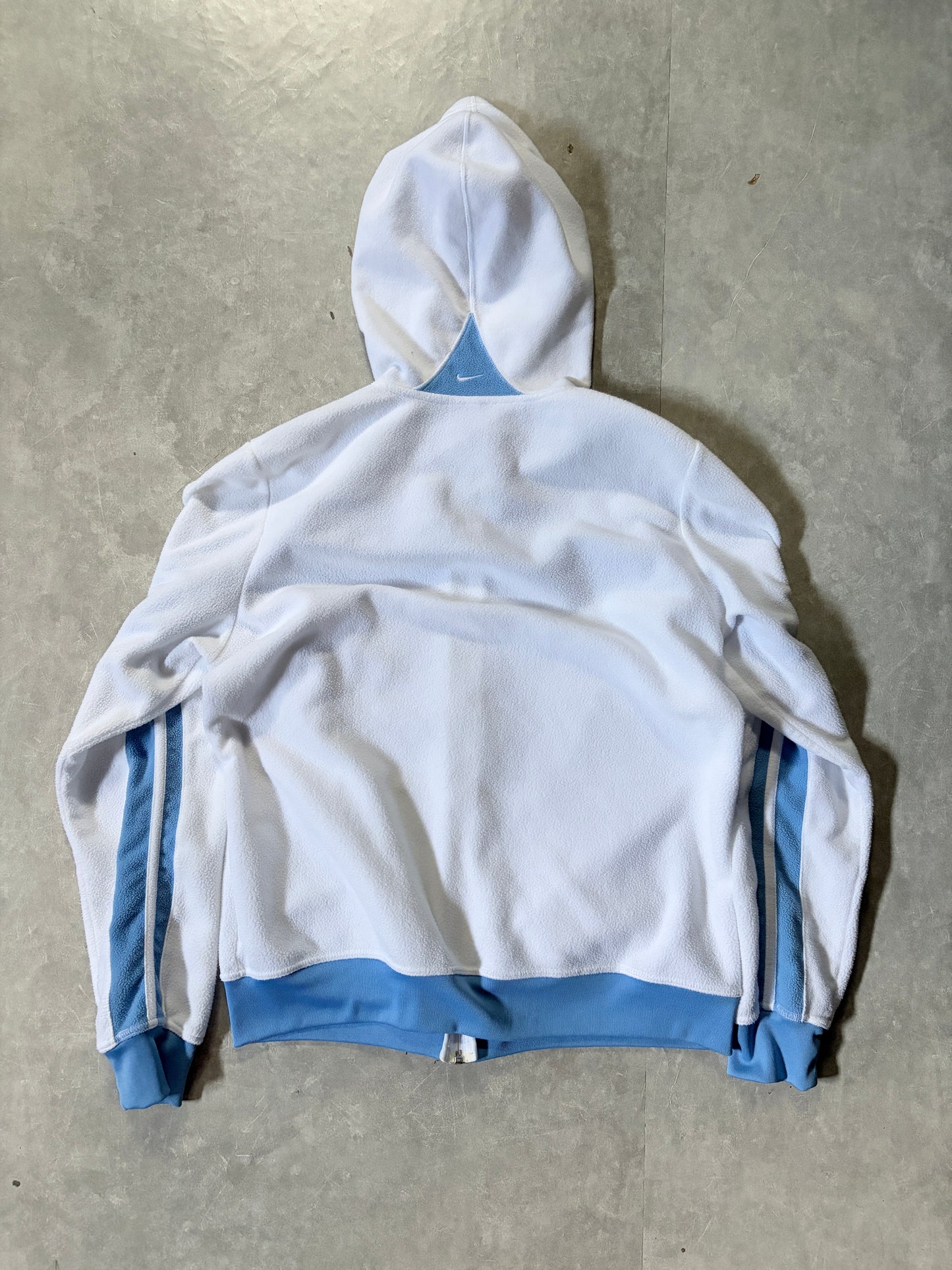 2000s Vintage Nike White Fleece Hoodie -M