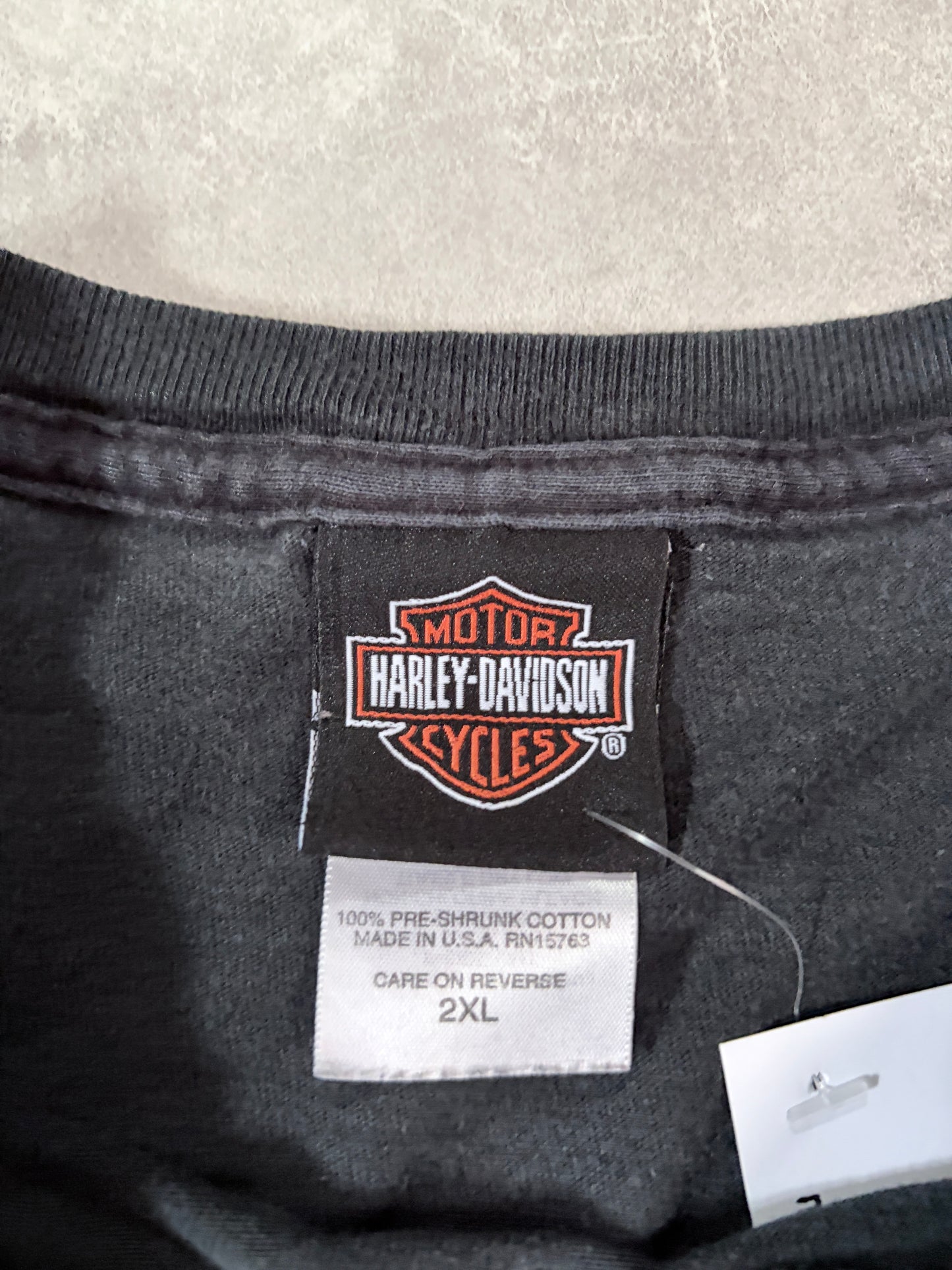 2000s Vintage Harley Davidson Sparkplugs Faded Black T Shirt -XXL