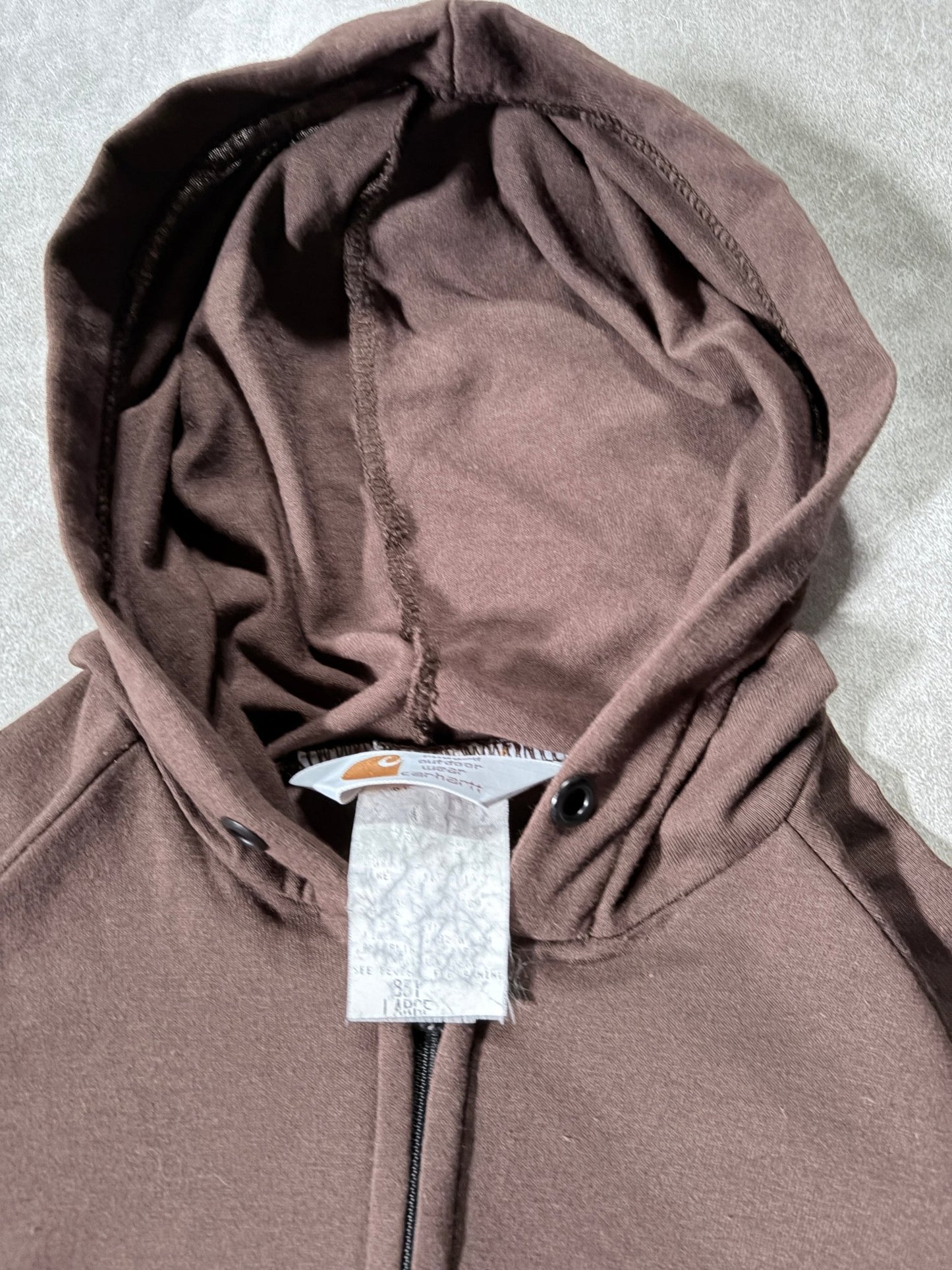 90s Vintage Carhartt Lightweight Brown Hoodie -L