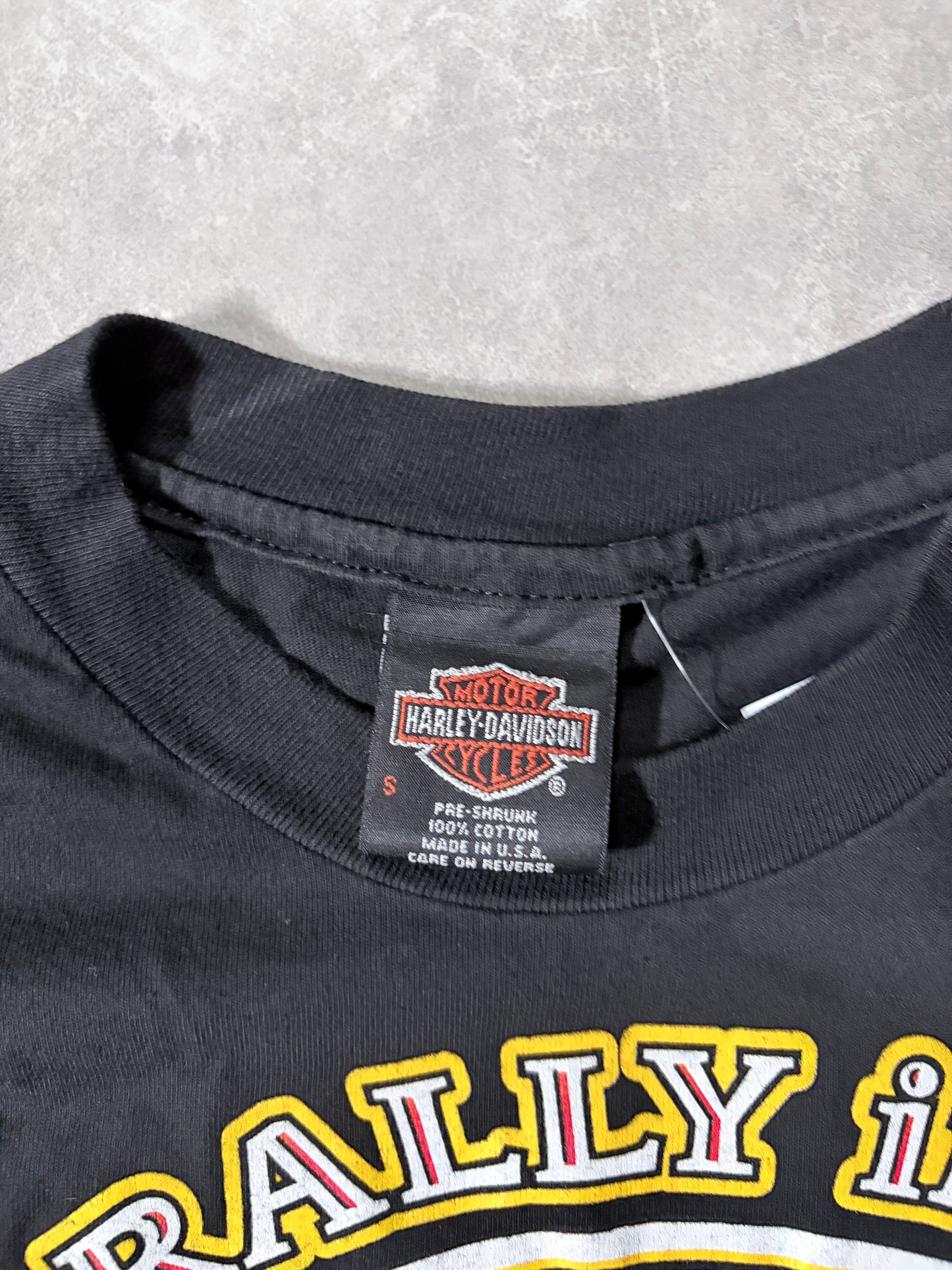 1995 Vintage Harley Davidson Pittsburgh Rally Black T-Shirt -S