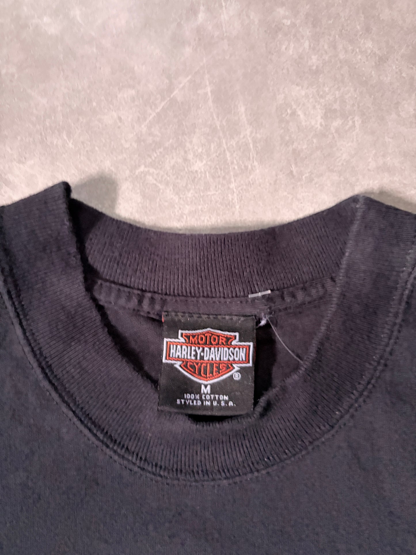 90s Vintage Harley Davidson Free Spirit Black T-Shirt -M