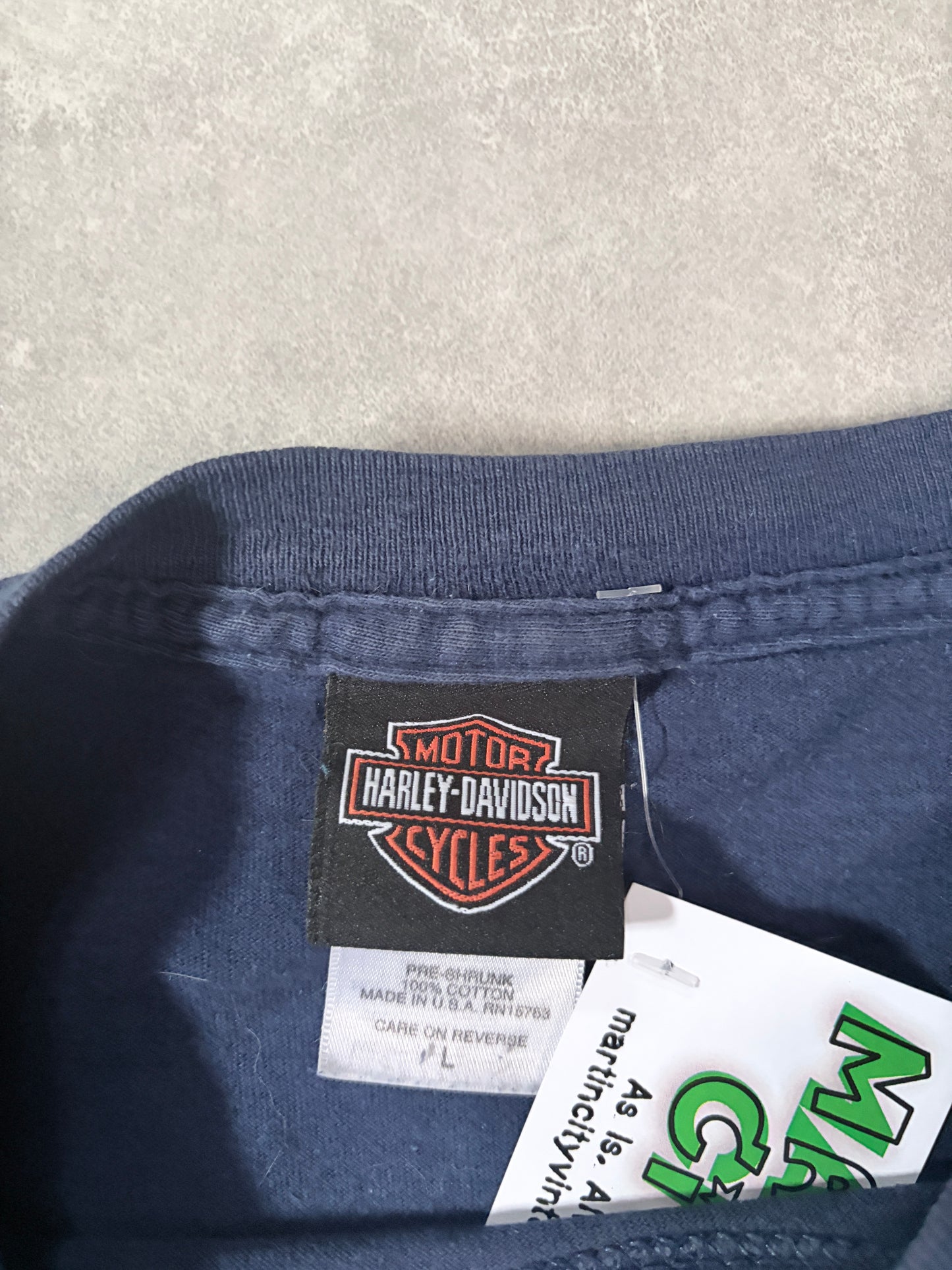 2000s Vintage Harley Davidson Bear Navy T-Shirt -L