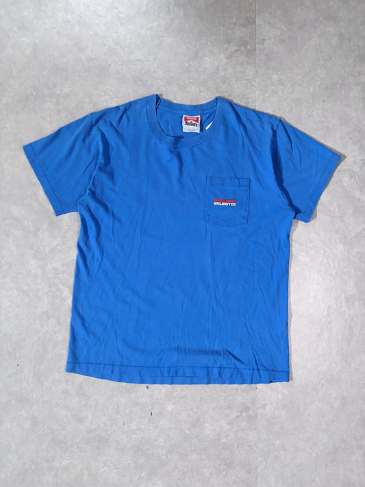 90s Vintage Marlboro Unlimited Wolf Blue T-Shirt -XL - XL | Martin City Vintage