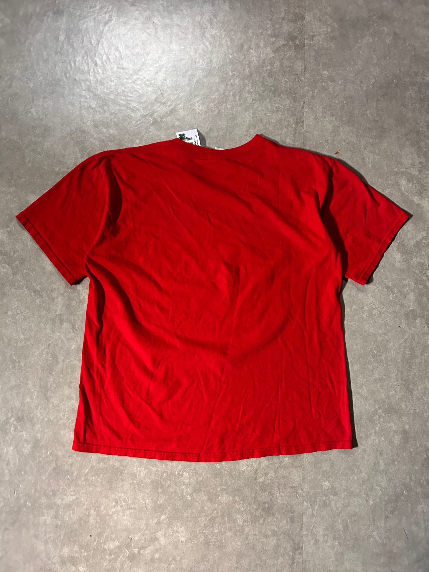 2000s Vintage Kansas City Chiefs Go To Work Red T Shirt Back View