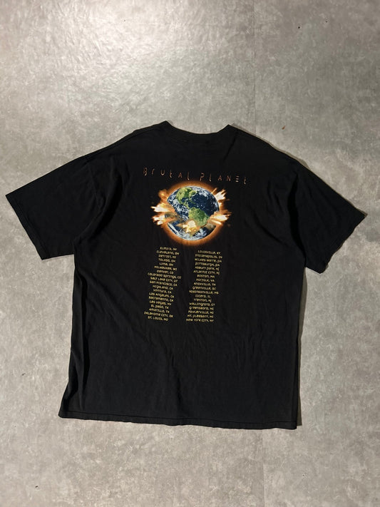 90's Vintage Alice Cooper Brutal Planet Black T-Shirt -XXL - XXL | Martin City Vintage