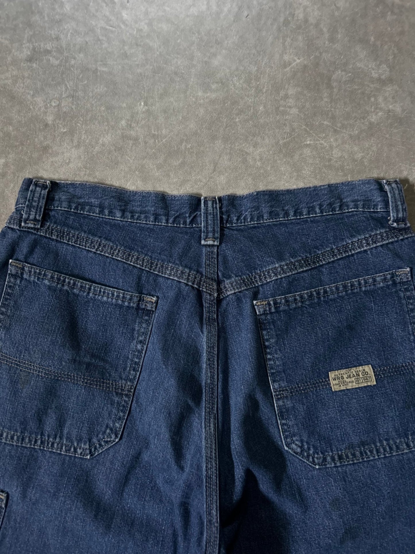 2000's Vintage Wrangler Carpenter Dark Wash Jorts - 32W - 32 | Martin City Vintage