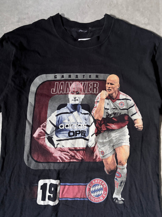 2000s Vintage Bayern FC Carsten Jancker Adidas Black T Shirt -M - M | Martin City Vintage