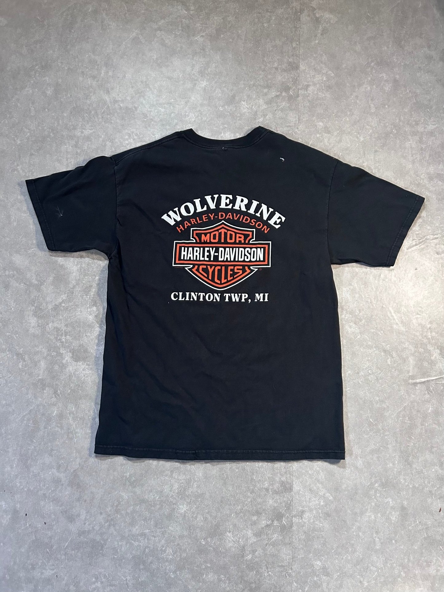 2000s Vintage Harley Davidson 1 Eagle Black T Shirt Size L