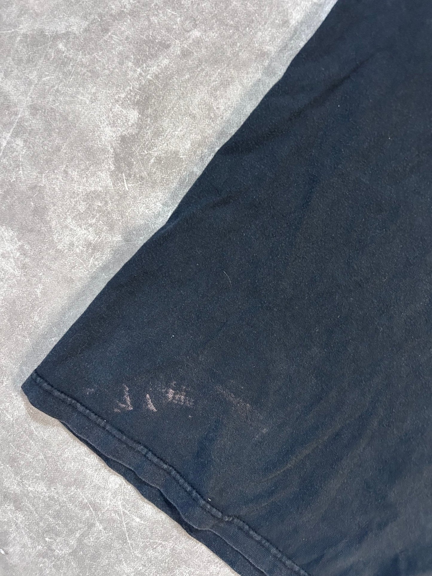 1997 Vintage Harley Davidson Flaming Engine Faded Black T Shirt Size L