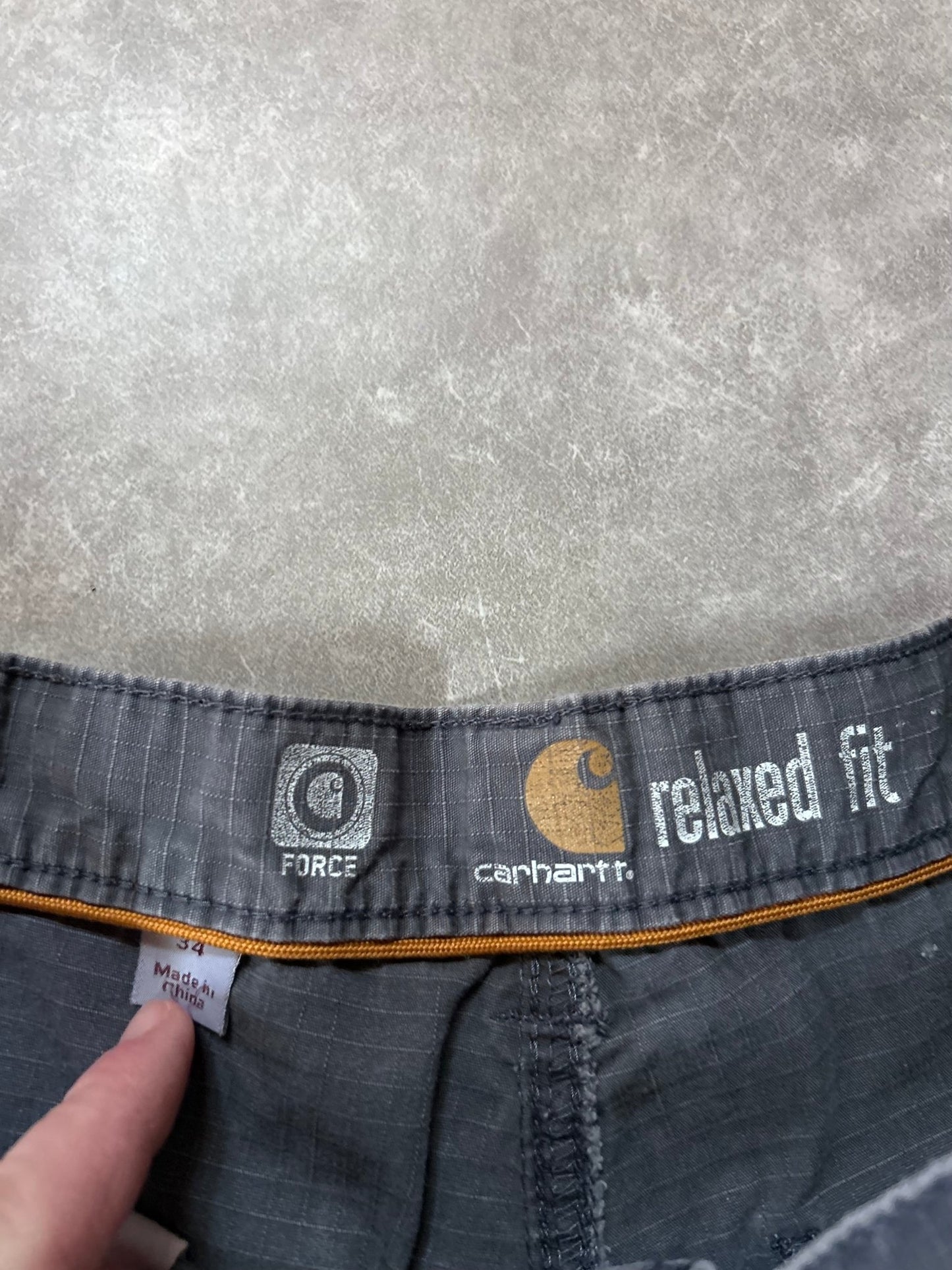 Carhartt Distressed Grey Shorts - 34W - 34 | Martin City Vintage