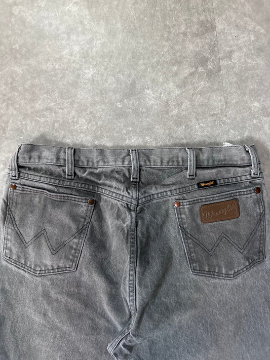 90s Vintage Wrangler Faded Gray Cut Jorts Size 36 - 36 | Martin City Vintage