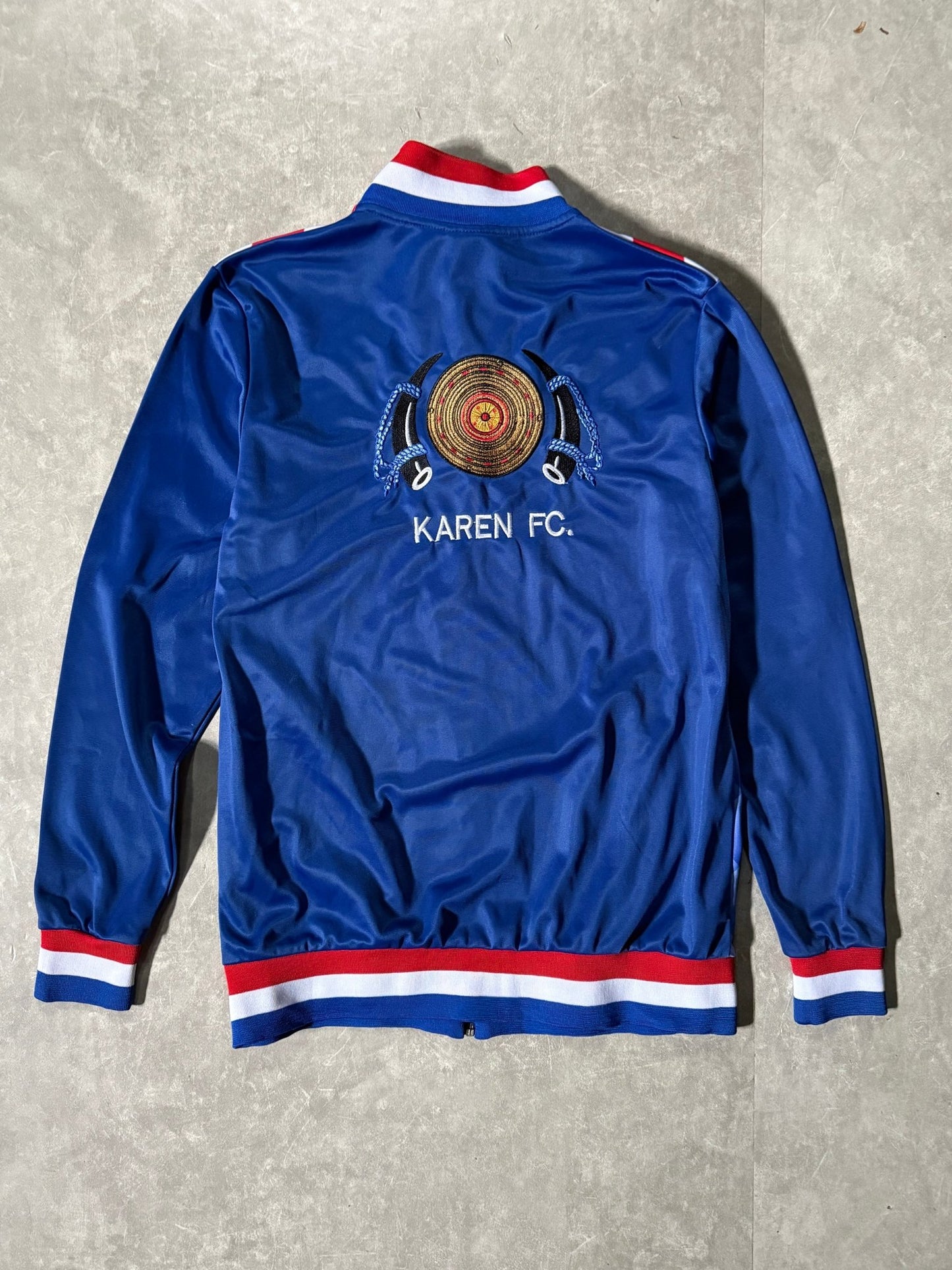 90's Vintage Karen FC Soccer Blue Zip Up -M - M | Martin City Vintage