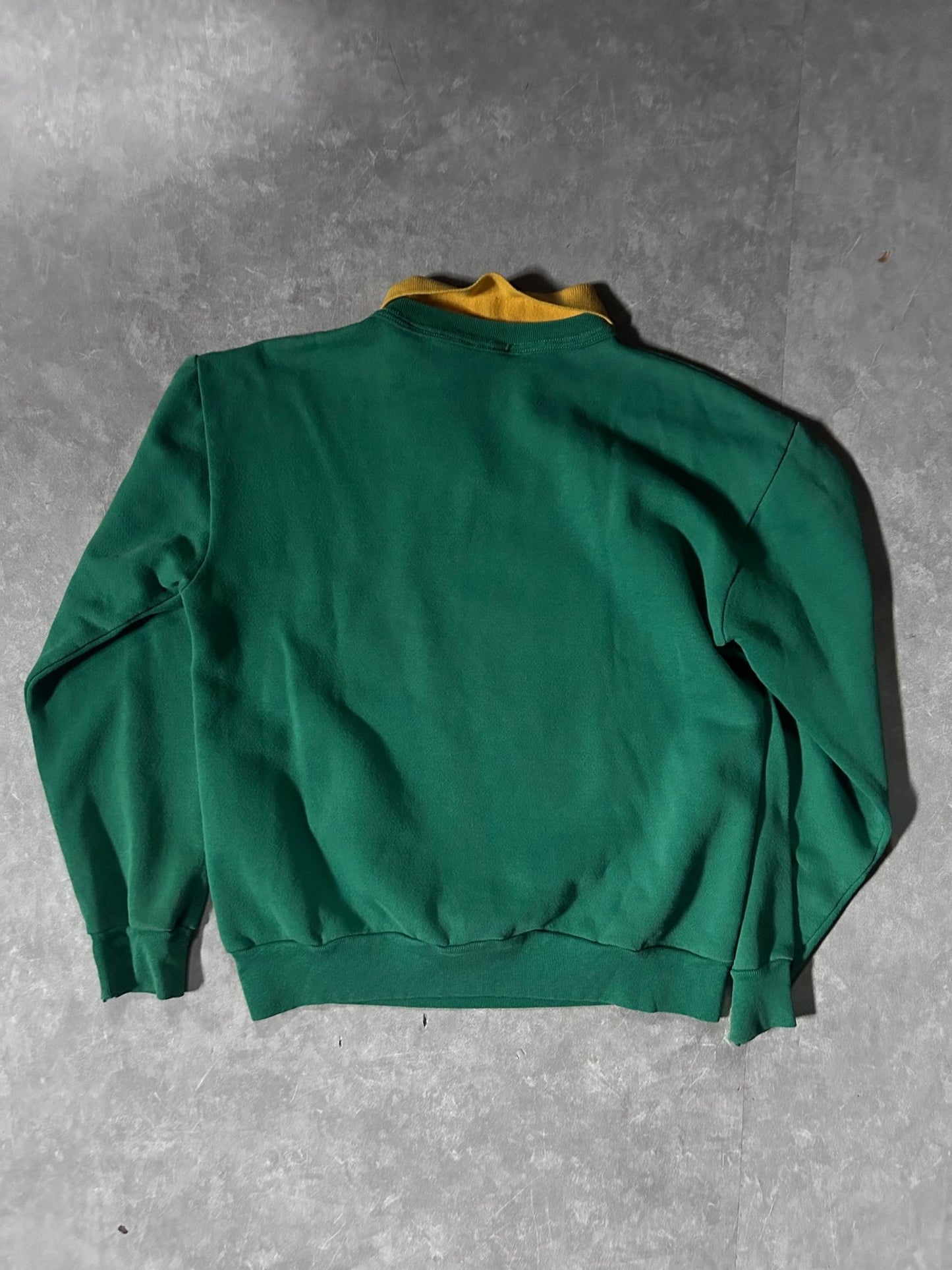 90's Vintage Notre Dame Fighting Irish Green Collared Crewneck - M - M | Martin City Vintage