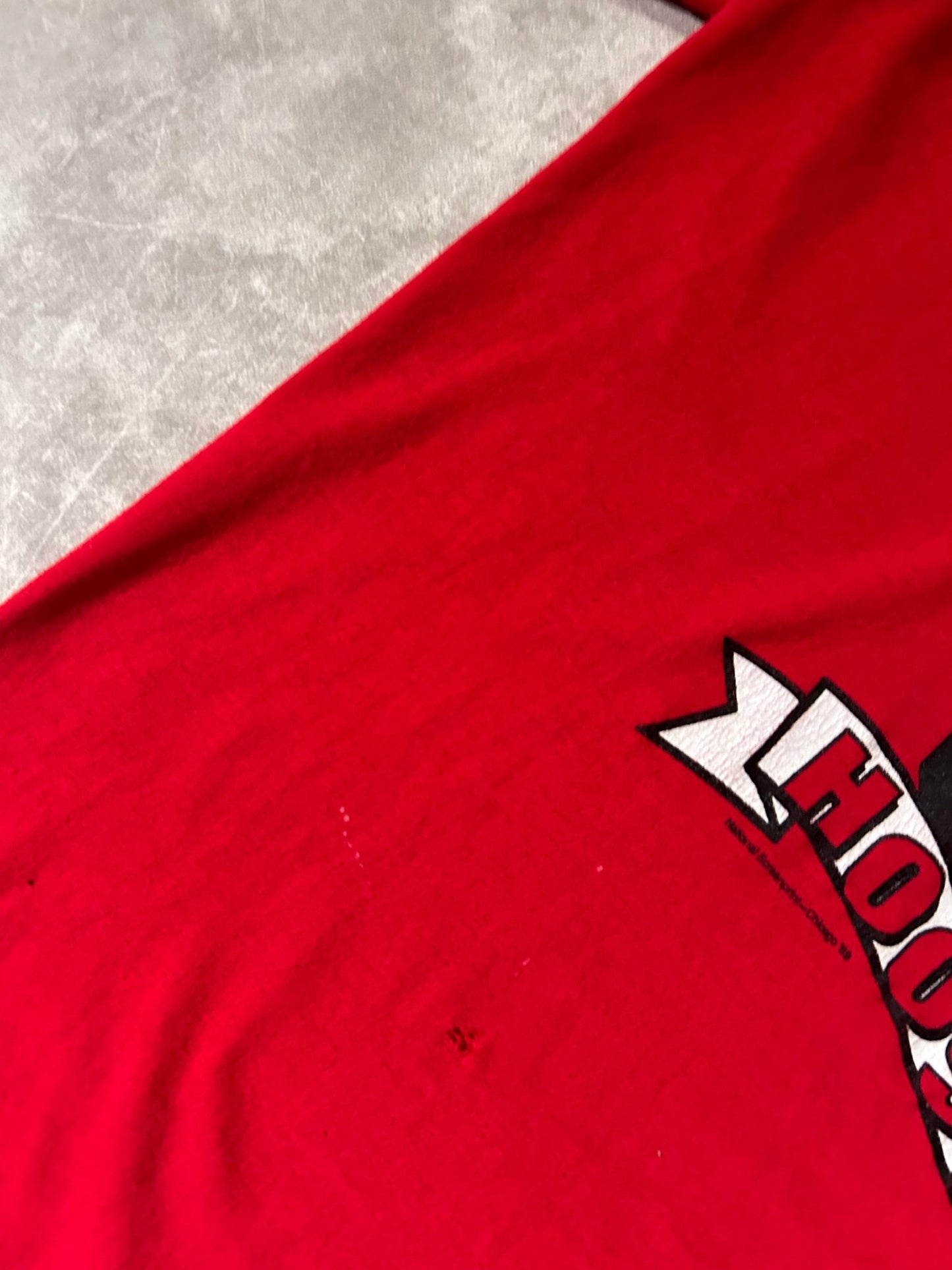 90's Vintage Indiana Hoosiers Big Print Red T-Shirt - XL - XL | Martin City Vintage