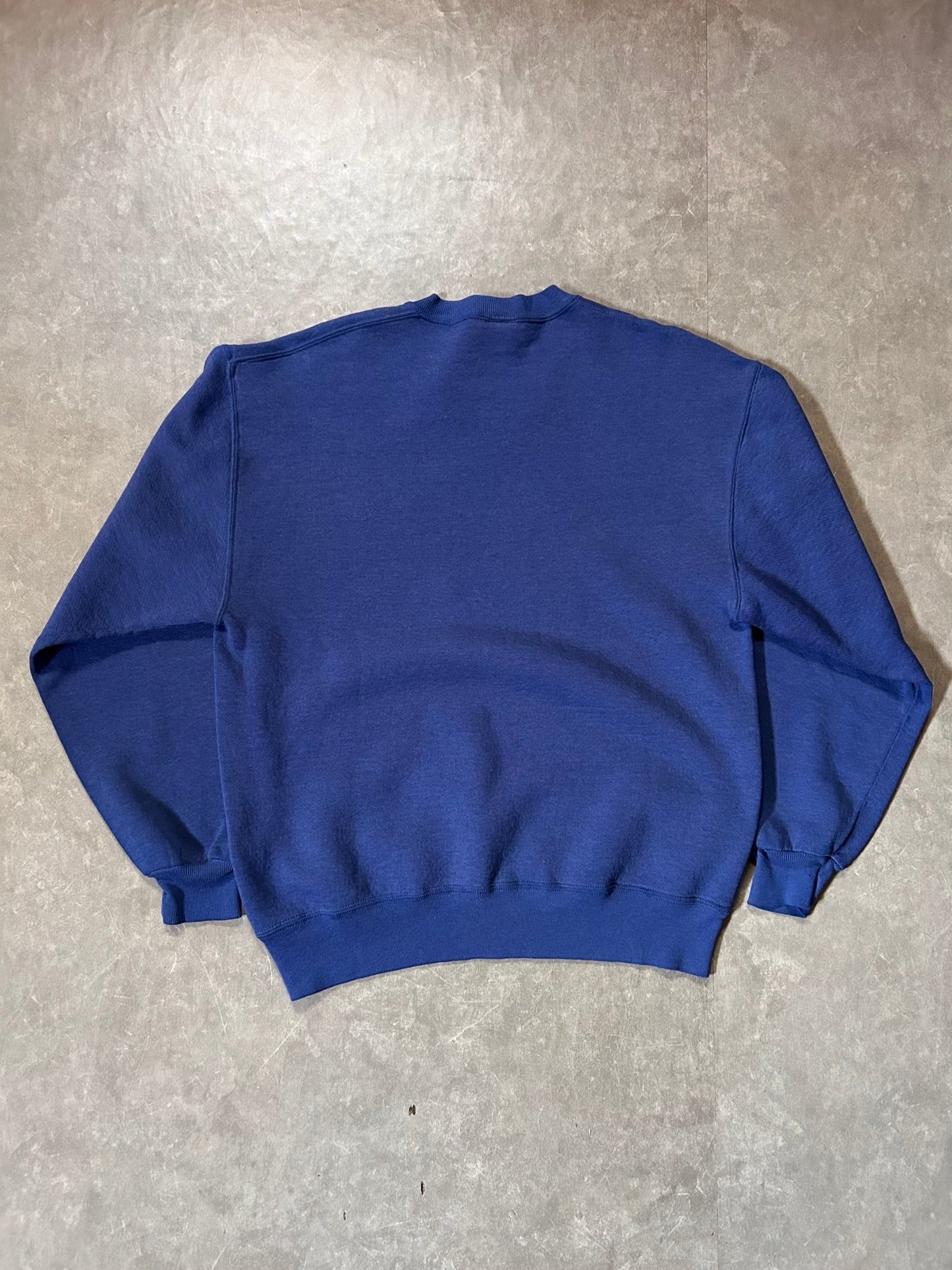 90's Vintage Kansas Jayhawks Plaid Blue Crewneck - L - L | Martin City Vintage