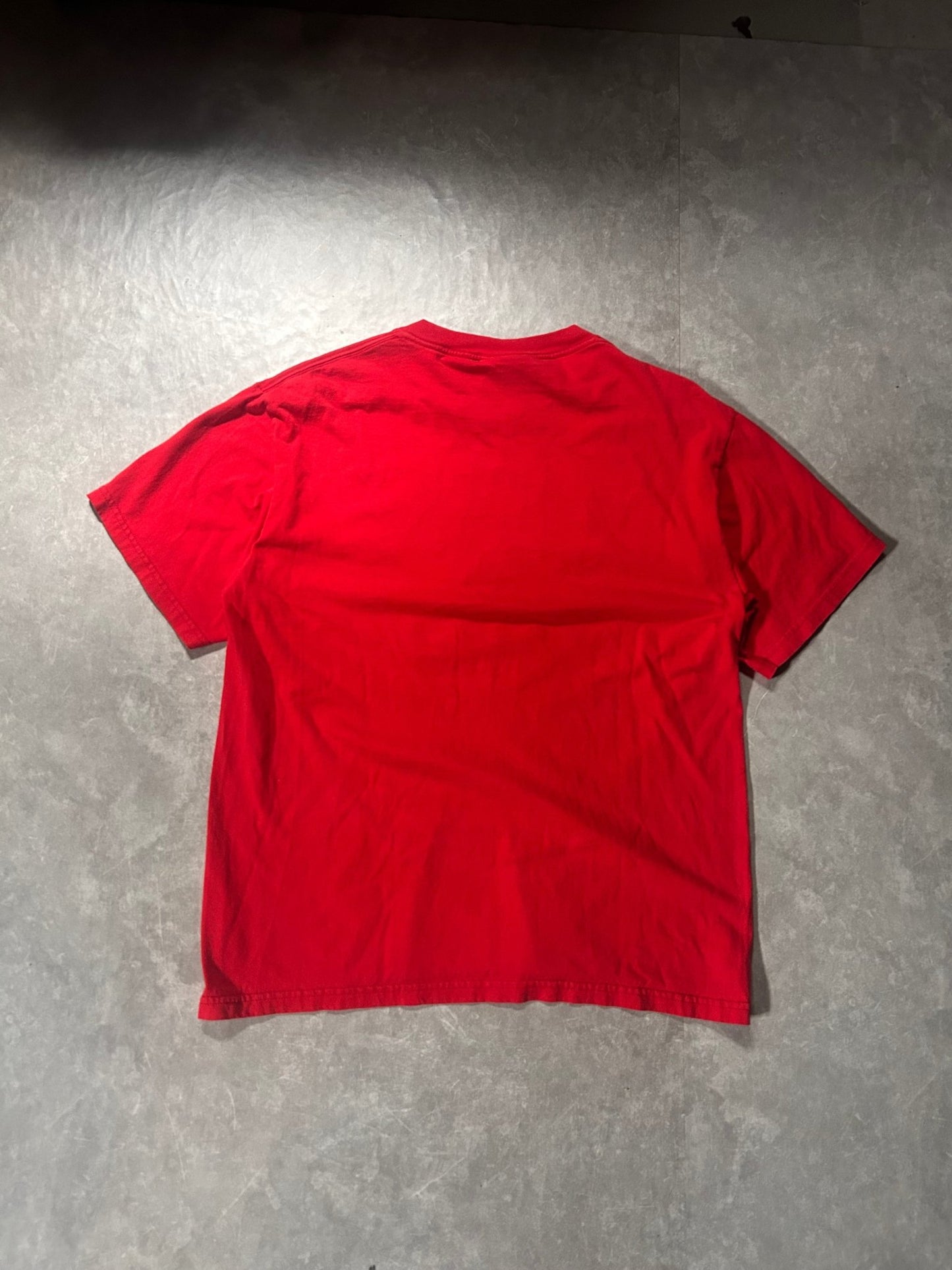 90's Vintage Chicago Bulls Embroidered Red T-Shirt - L - L | Martin City Vintage