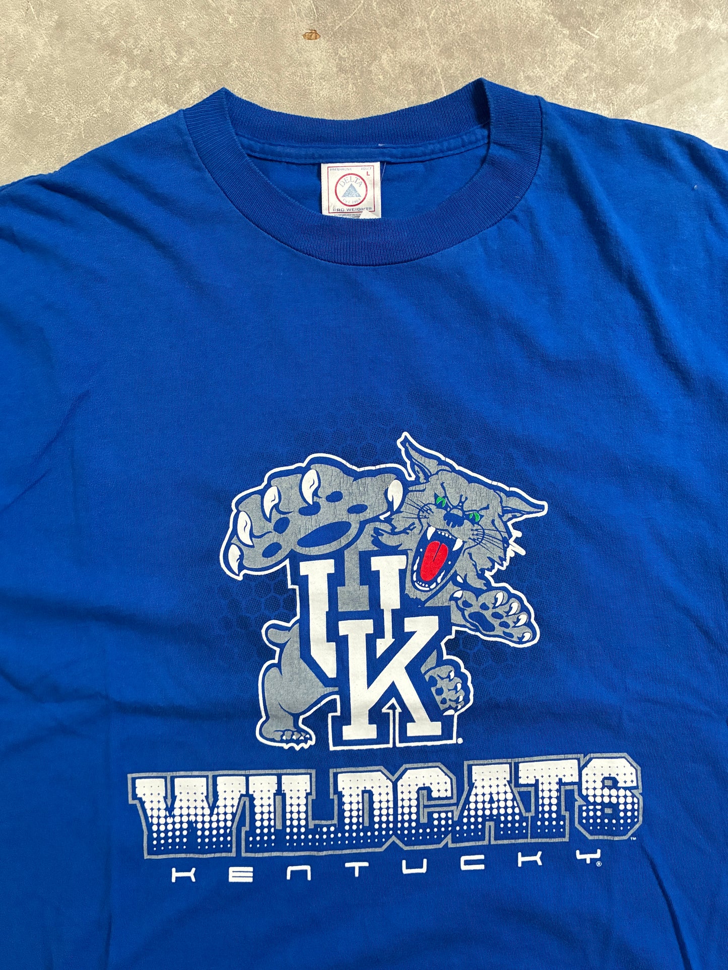 90s Vintage Kentucky Wildcats Blue T-Shirt -L