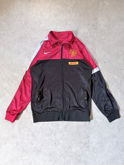 2000s Vintage Manchester United Nike Bootleg Black Track Jacket -L