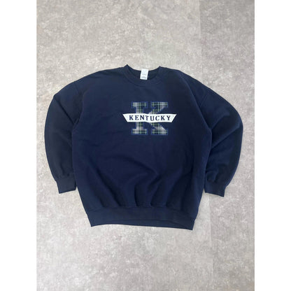 90s Vintage Kentucky Wildcats Navy Crewneck Size XL - | Martin City Vintage