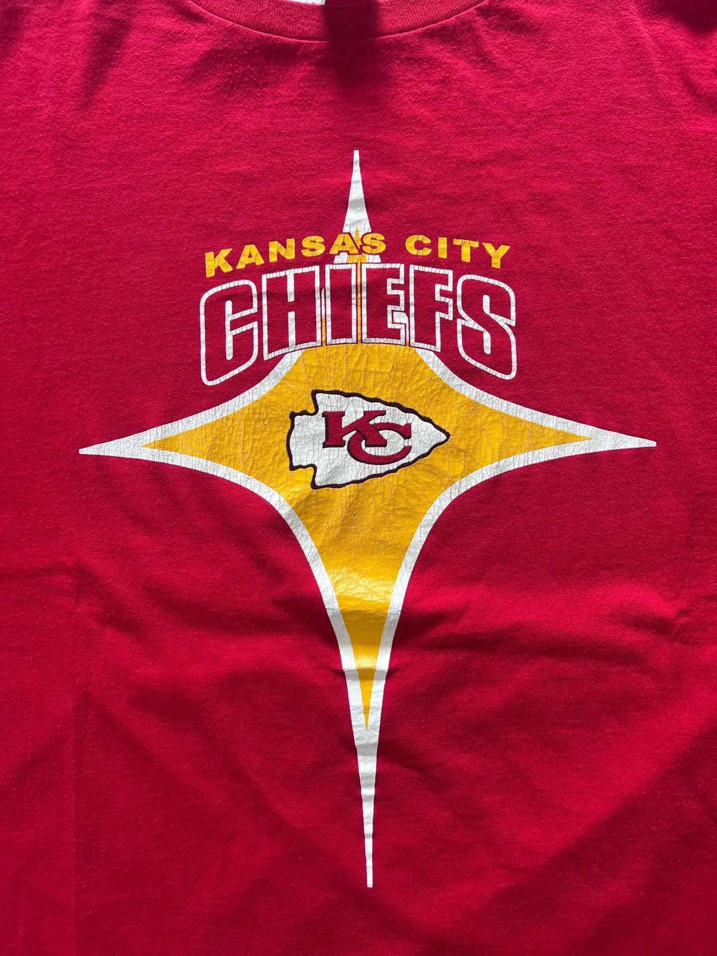 90s Vintage Kansas City Chiefs Starter Star Red T Shirt Size XXL - | Martin City Vintage