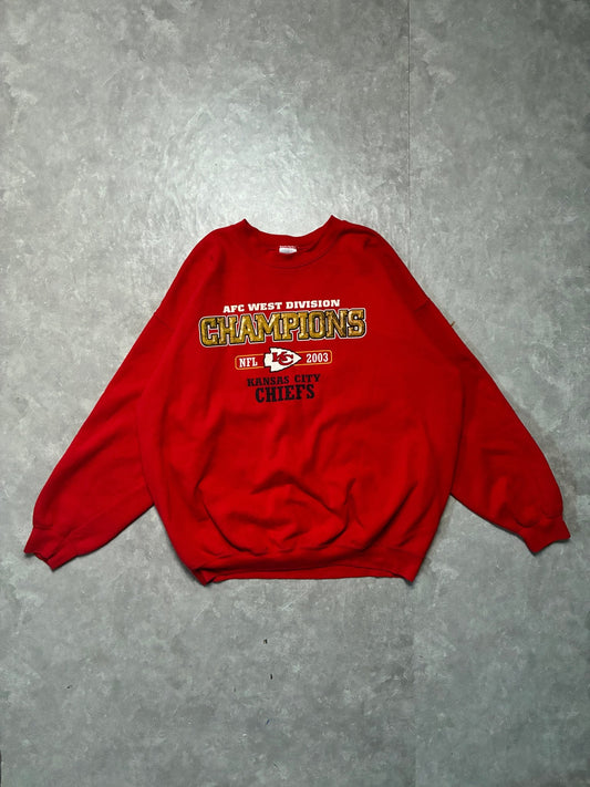 2003 Vintage Kansas City Chiefs Red Crewneck -XL - XL | Martin City Vintage