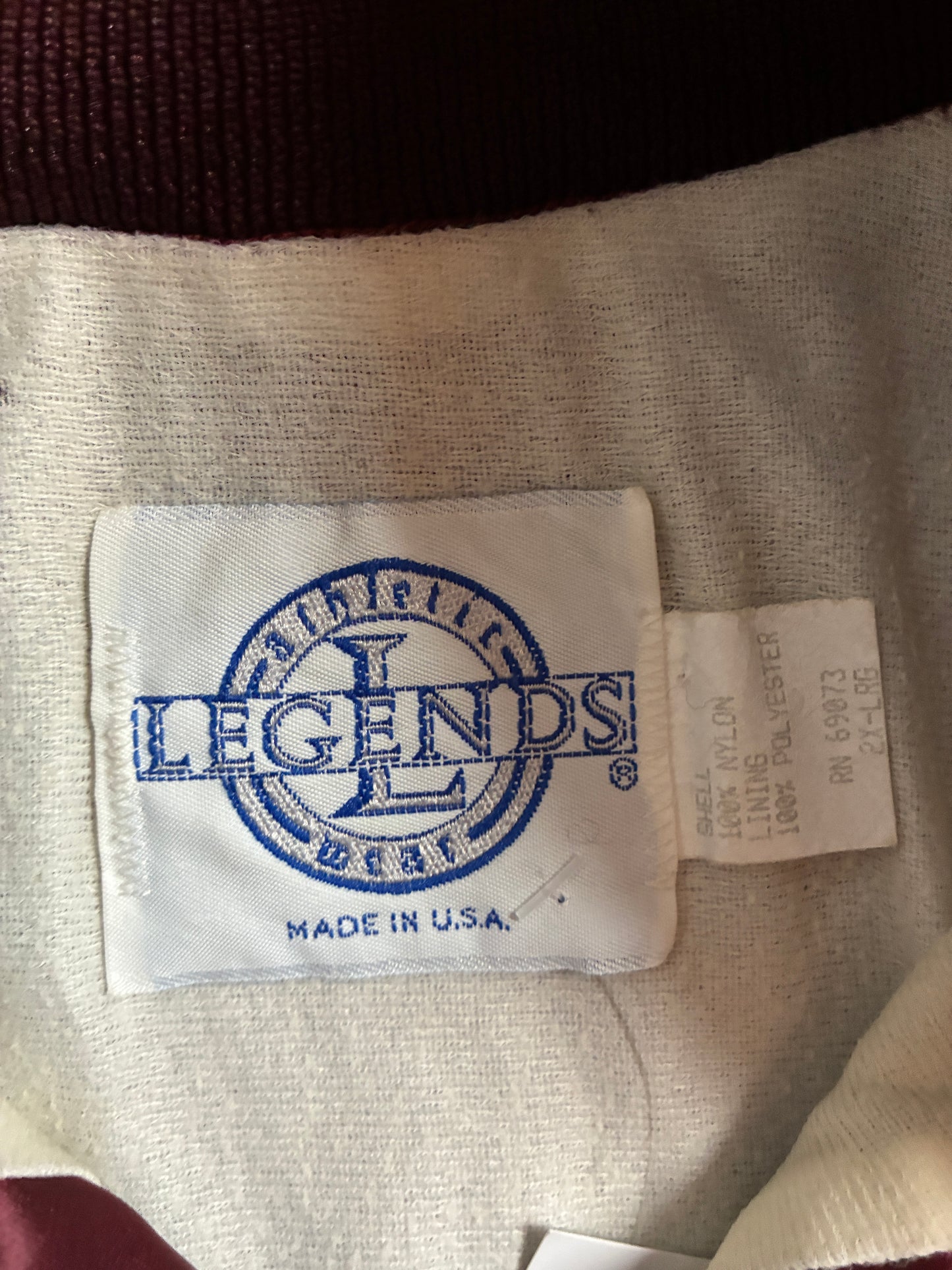 90s Vintage Texas A&M Maroon Red Satin Jacket -L