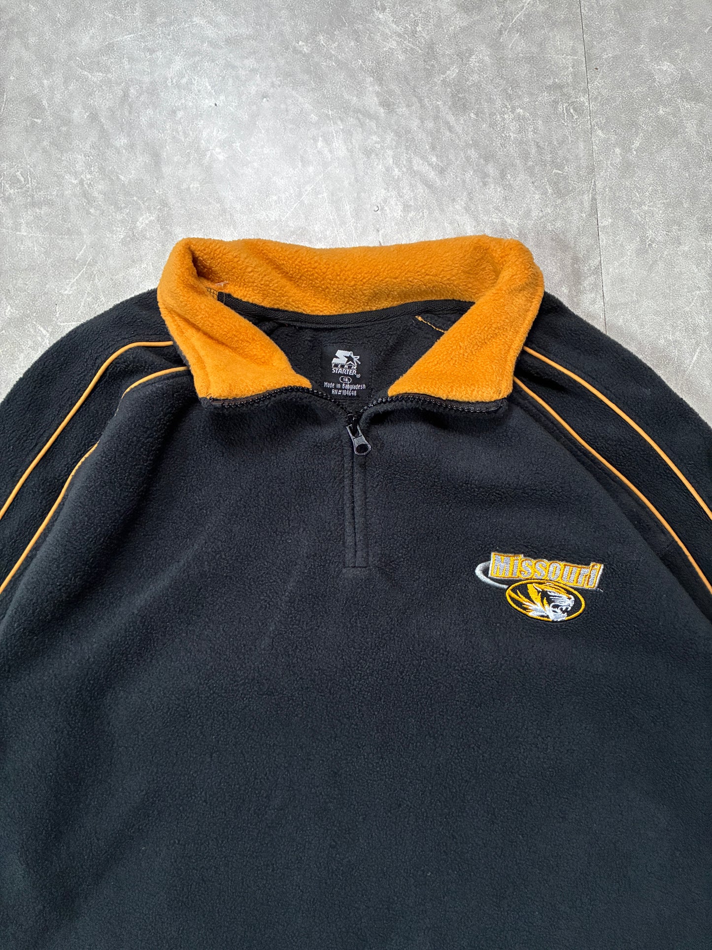 2000s Vintage Mizzou Tigers Starter Black Fleece -M