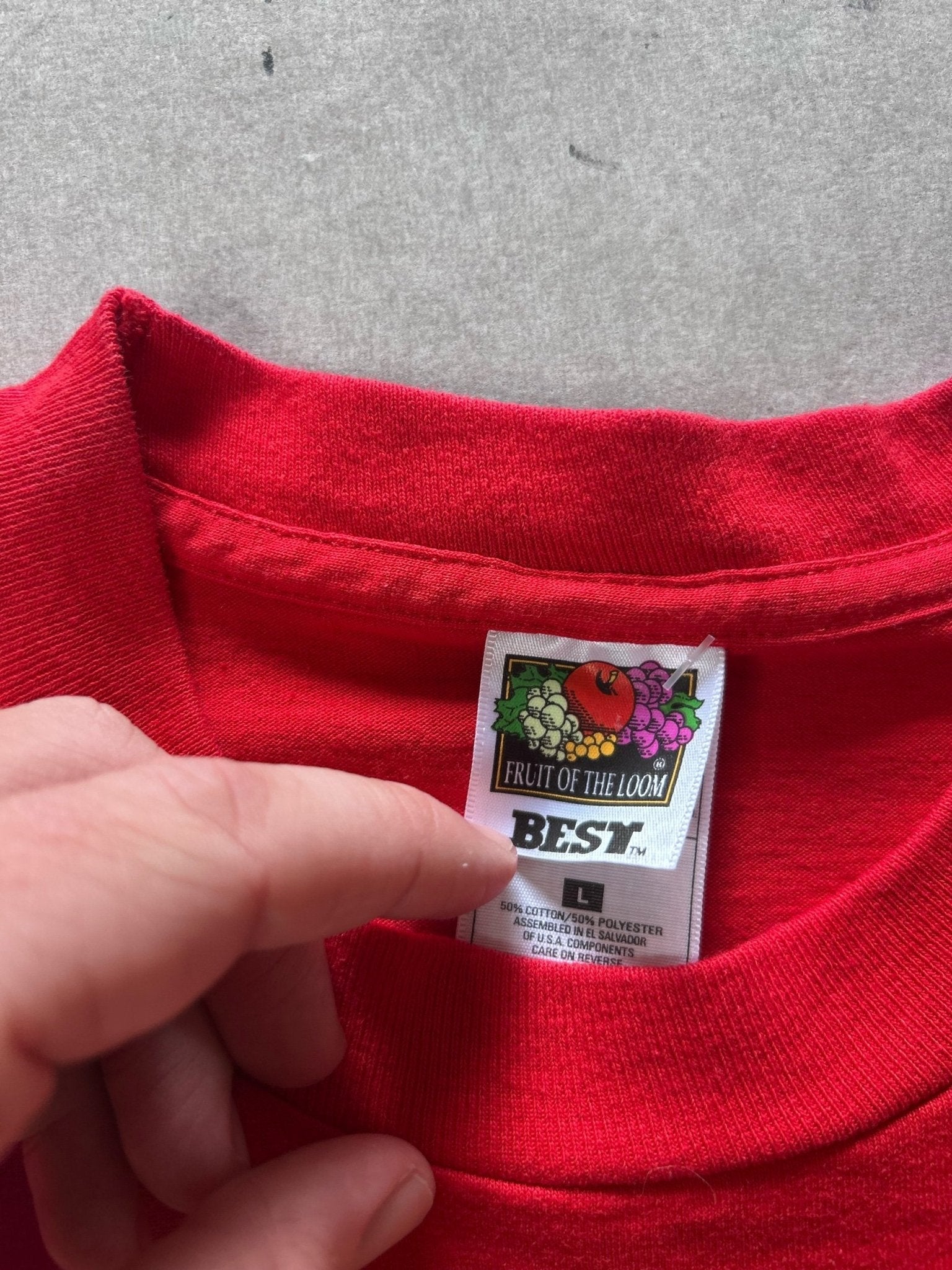 1997 Vintage Kansas City Chiefs AFC West Champs Red T Shirt Size L - | Martin City Vintage