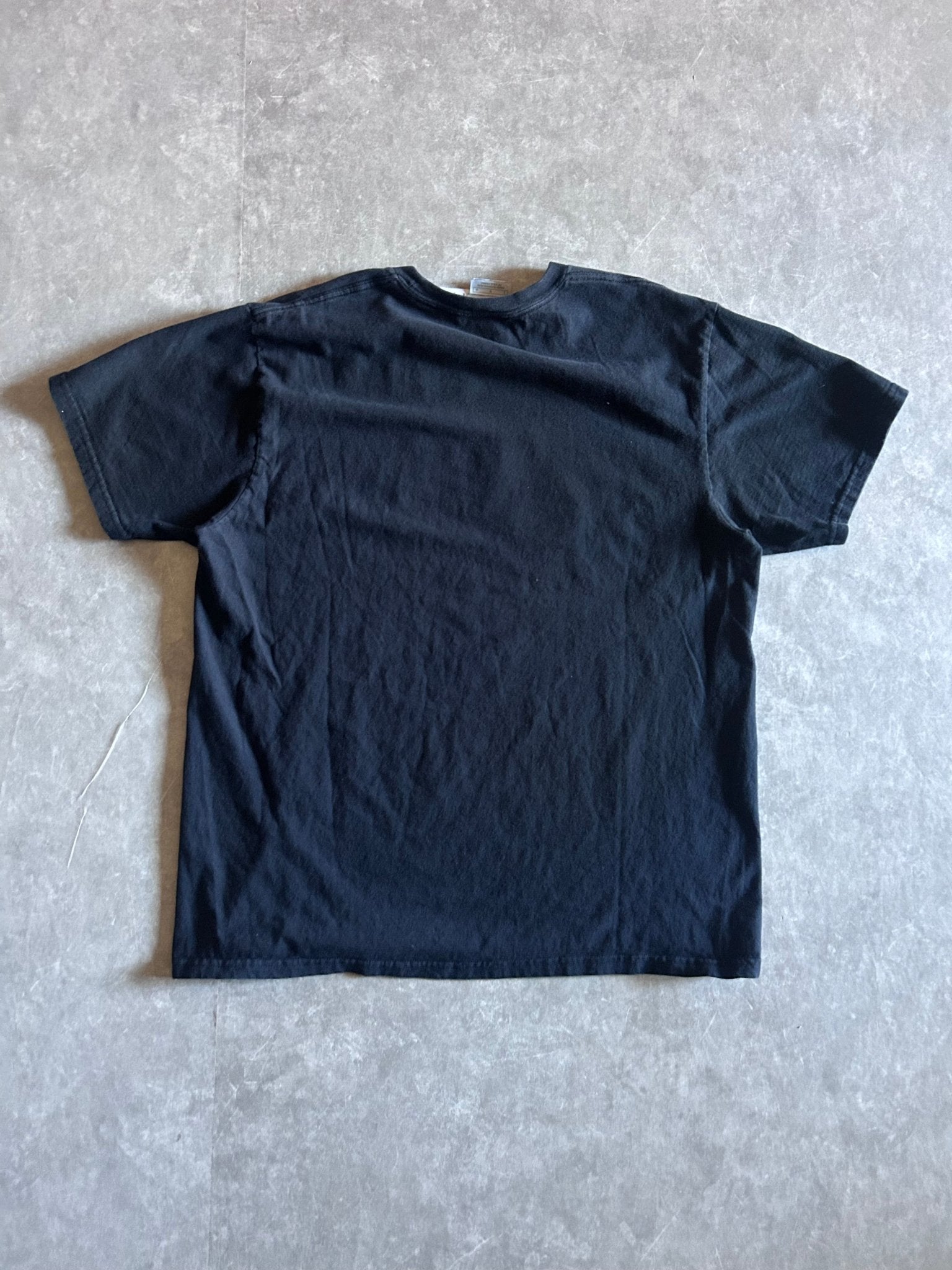 2000s Vintage Nike Grey Swoosh Black T Shirt Size L - | Martin City Vintage