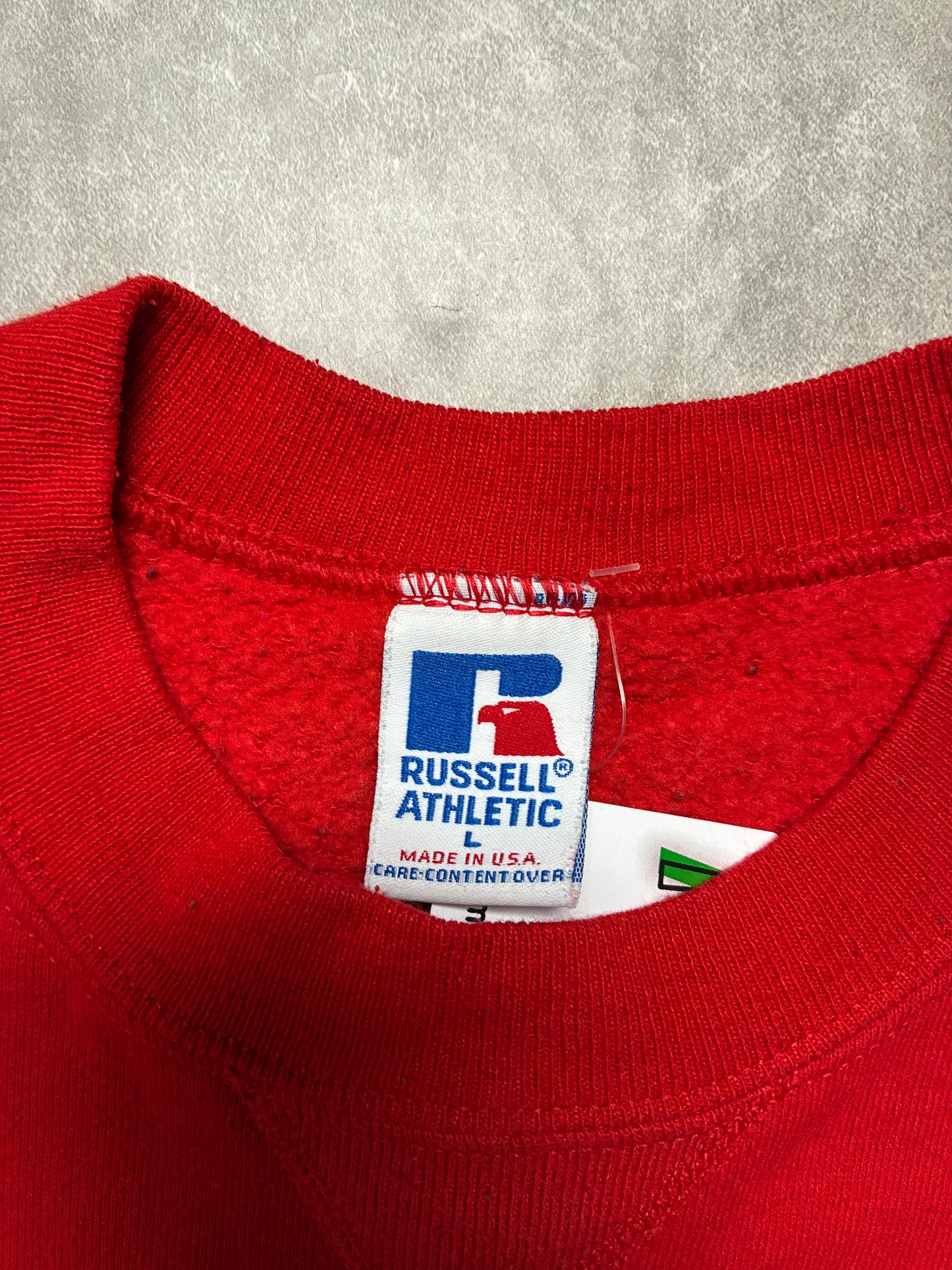 90s Vintage Arkansas Razorbacks Russell Red Crewneck -L