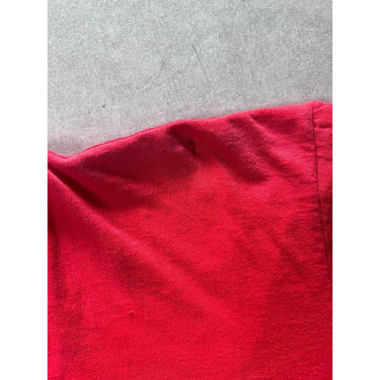 90s Vintage Kansas City Chiefs Joe Montana Salem Sportswear Caricature Red T - | Martin City Vintage