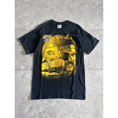 90s Vintage Pittsburgh Pirates Pro Player Black T Shirt Size M - | Martin City Vintage
