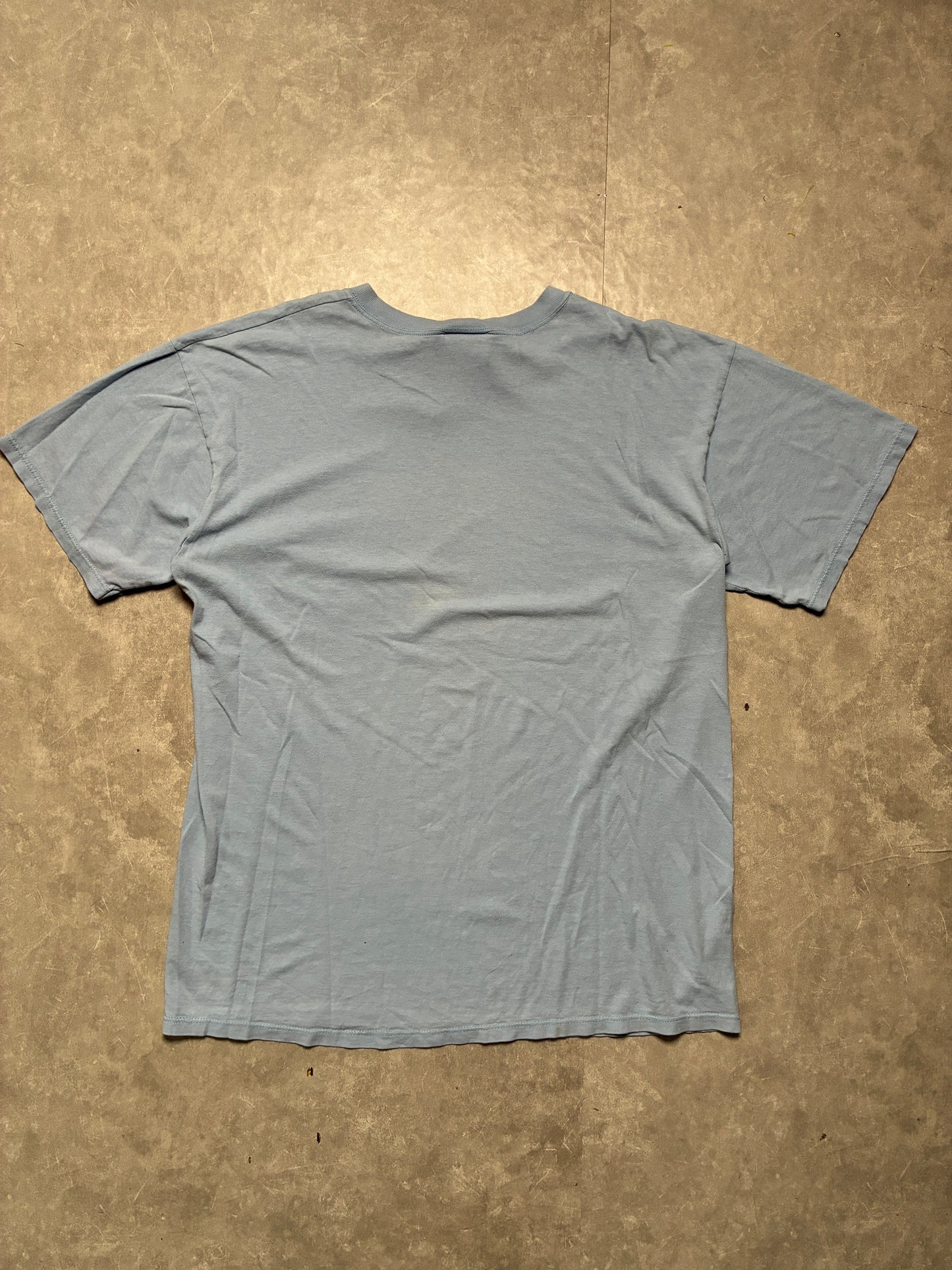 90s Vintage North Carolina Tarheels Distressed Light Blue T-Shirt -XL