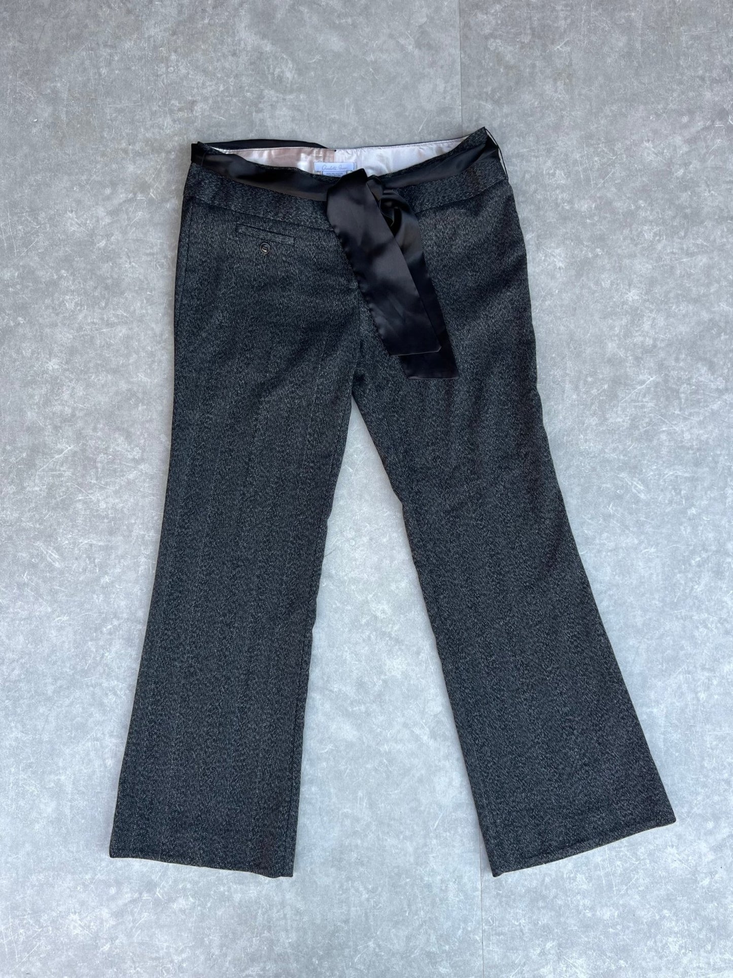 2000s Vintage Charlotte Russe Gray Tweed Trousers - 11 - 11 | Martin City Vintage