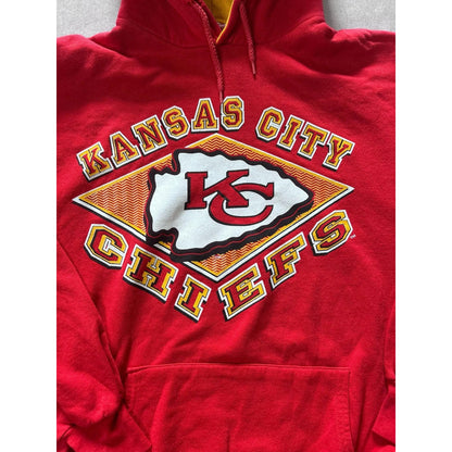 90s Vintage Kansas City Chiefs Red Hoodie Size M - | Martin City Vintage