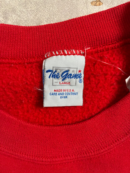 90s Vintage Nebraska Cornhuskers Big Print Red Crewneck -L