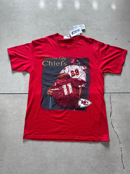 90s Vintage Kansas City Chiefs Deadstock Locker Room T Shirt Size L - | Martin City Vintage