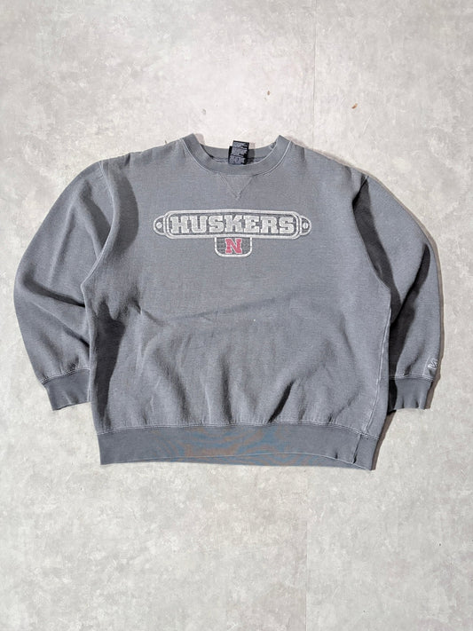 2000s Vintage Nebraska Cornhuskers Starter Dark Grey Crewneck -L