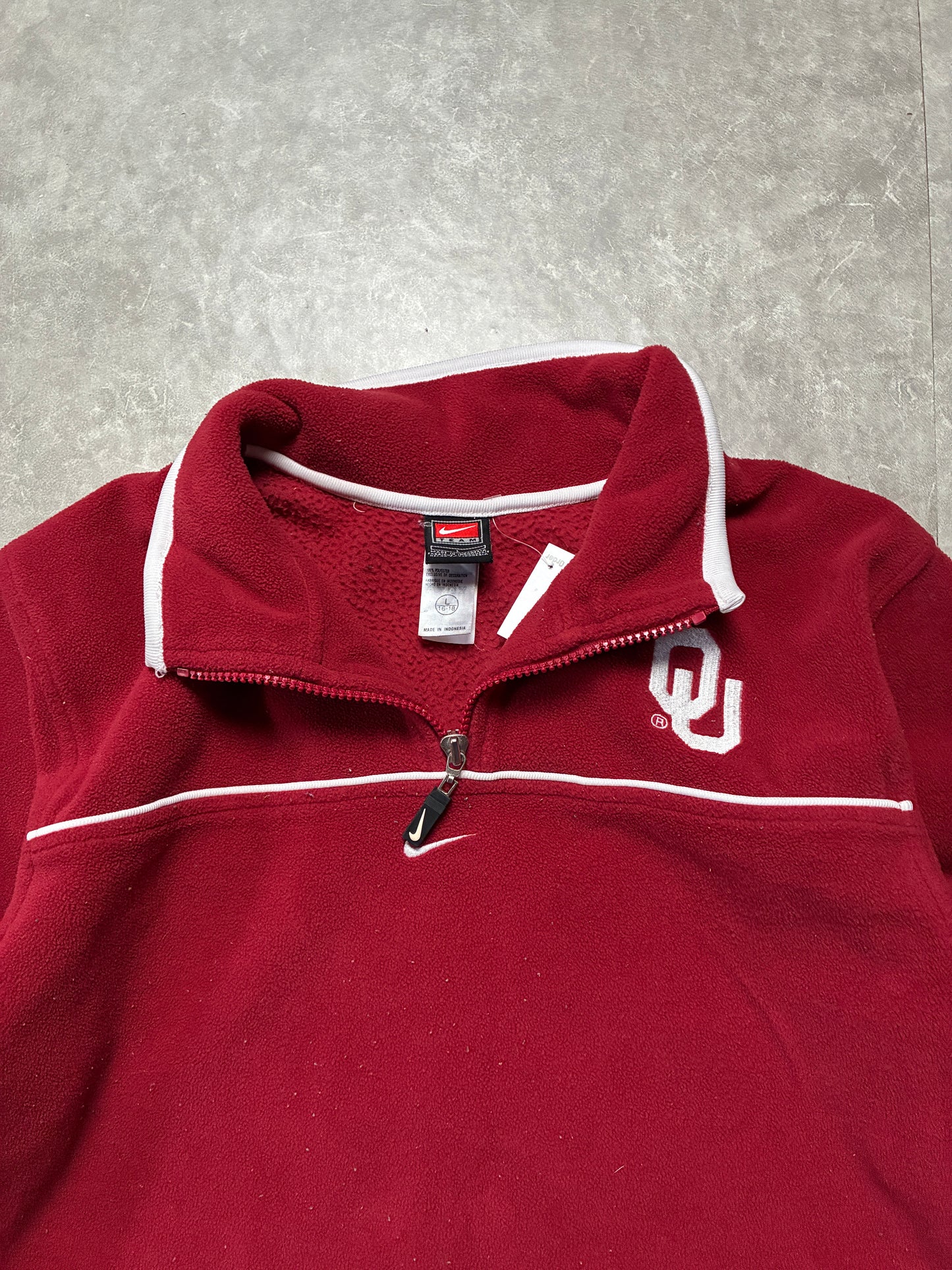 90s Vintage Oklahoma Sooners Nike Red Fleece -M