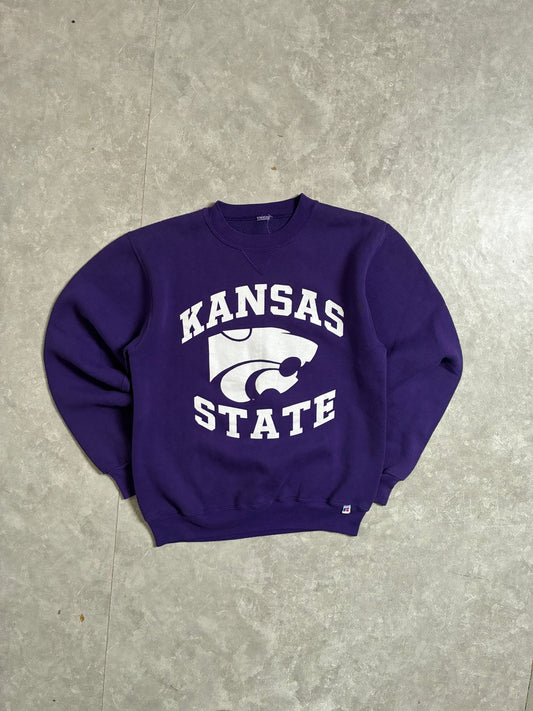 90s Vintage Kansas State Wildcats Purple Crewneck -S - S | Martin City Vintage