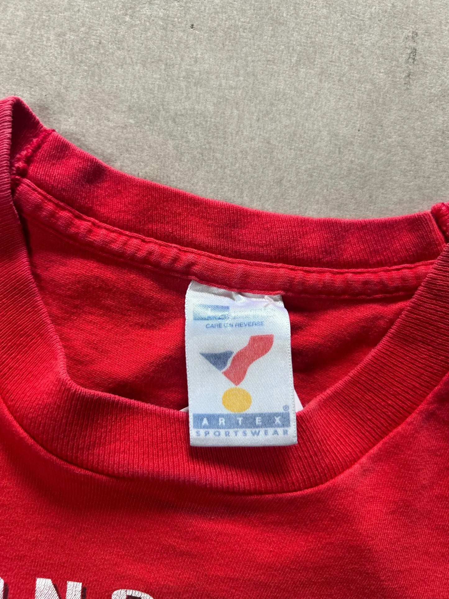 90s Vintage Kansas City Chiefs Artex Red T Shirt Size L - | Martin City Vintage